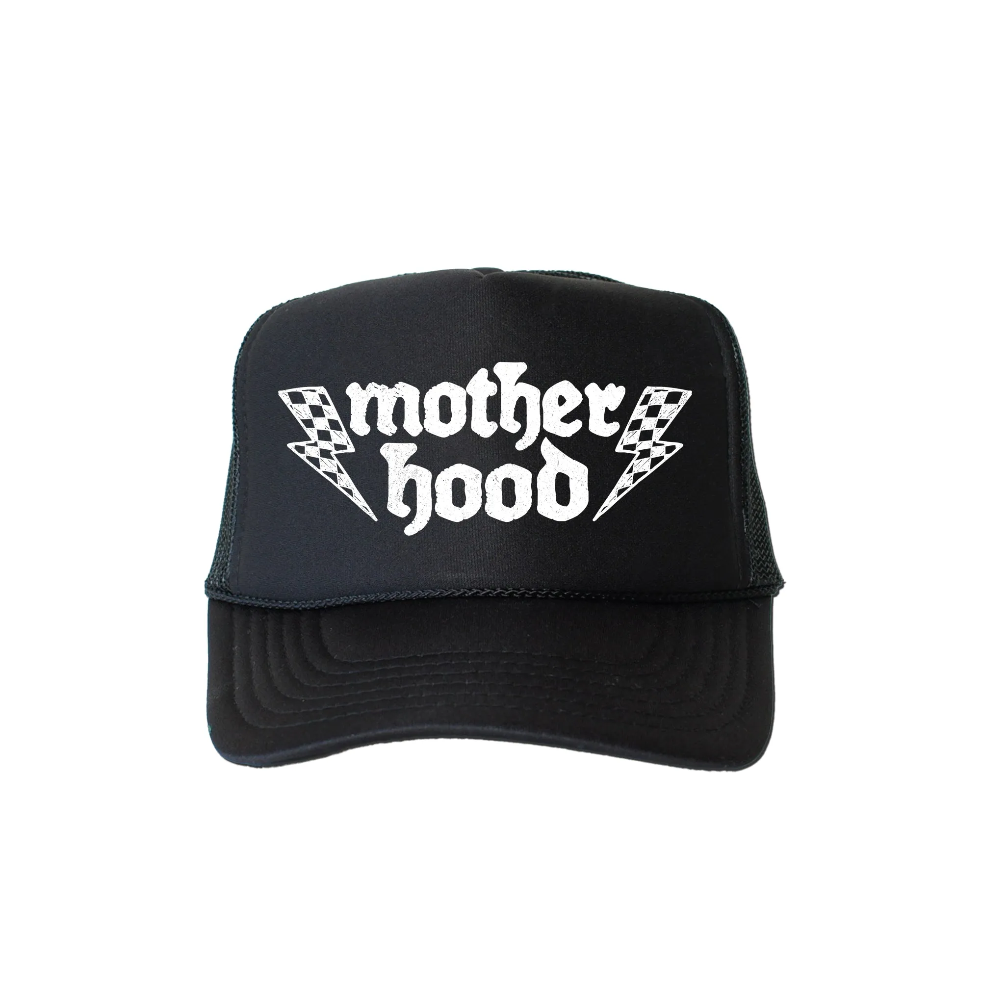 Mother Hood, Lightning Bolt, Sassy, Funny, Black Snapback Trucker Hat sold by Refinery Number One product image thumbnail 4