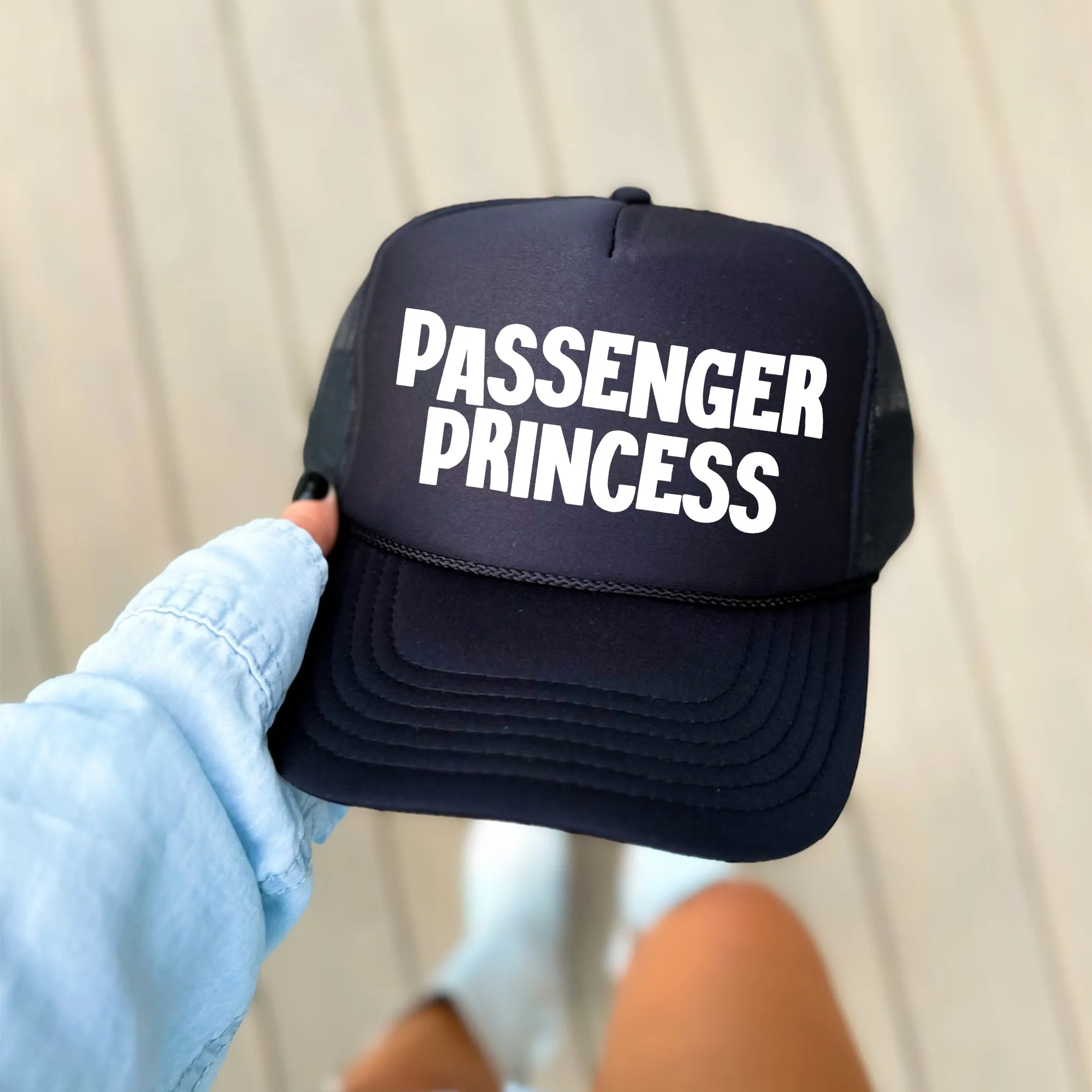 Passenger Princess, Sassy, Funny, Black Snapback Trucker Hat sold by Refinery Number One product image thumbnail 2