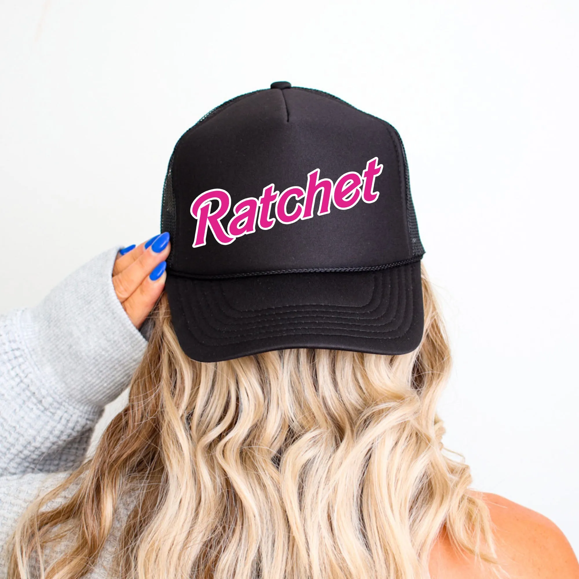 Ratchet, Sassy, Funny, Black Snapback Trucker Hat sold by Refinery Number One