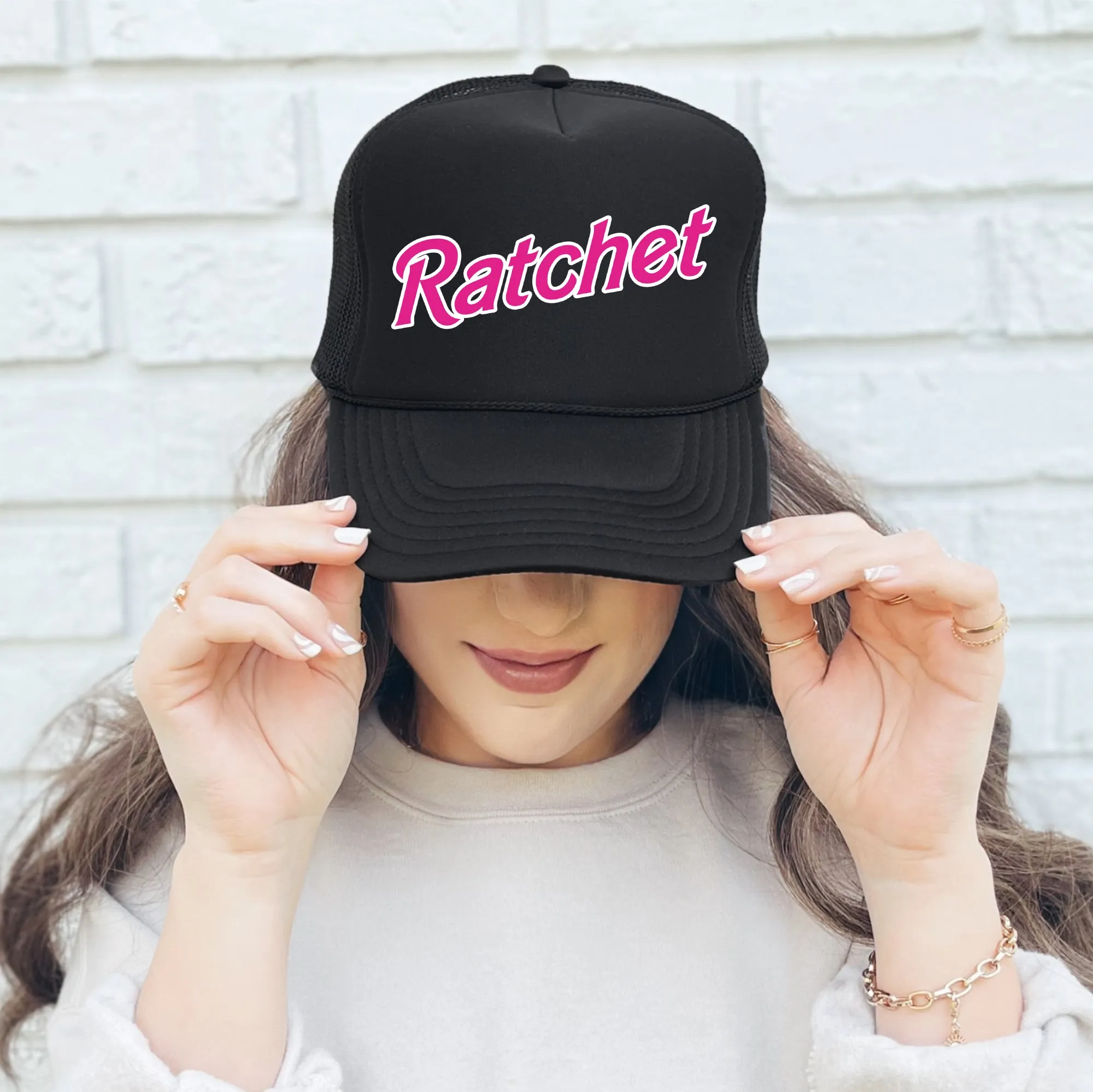 Ratchet, Sassy, Funny, Black Snapback Trucker Hat sold by Refinery Number One product image thumbnail 2
