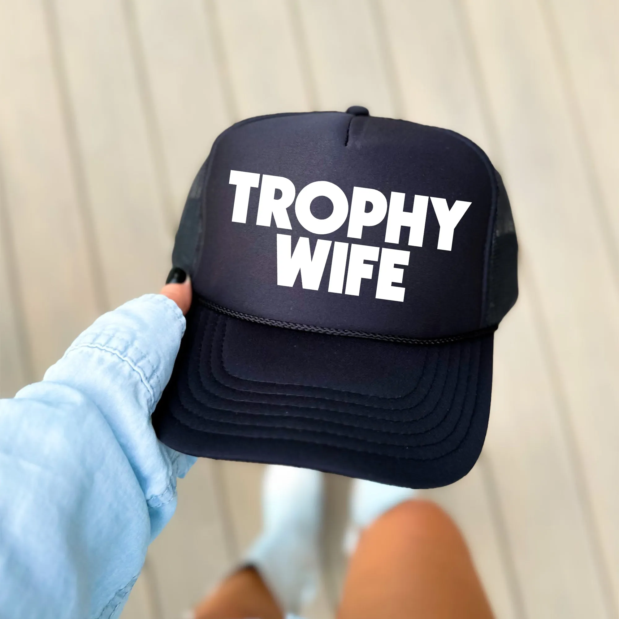 Trophy Wife Sassy Funny Bold Statement About Modern Relationships And Confidence Trucker Hat sold by Refinery Number One product image thumbnail 2