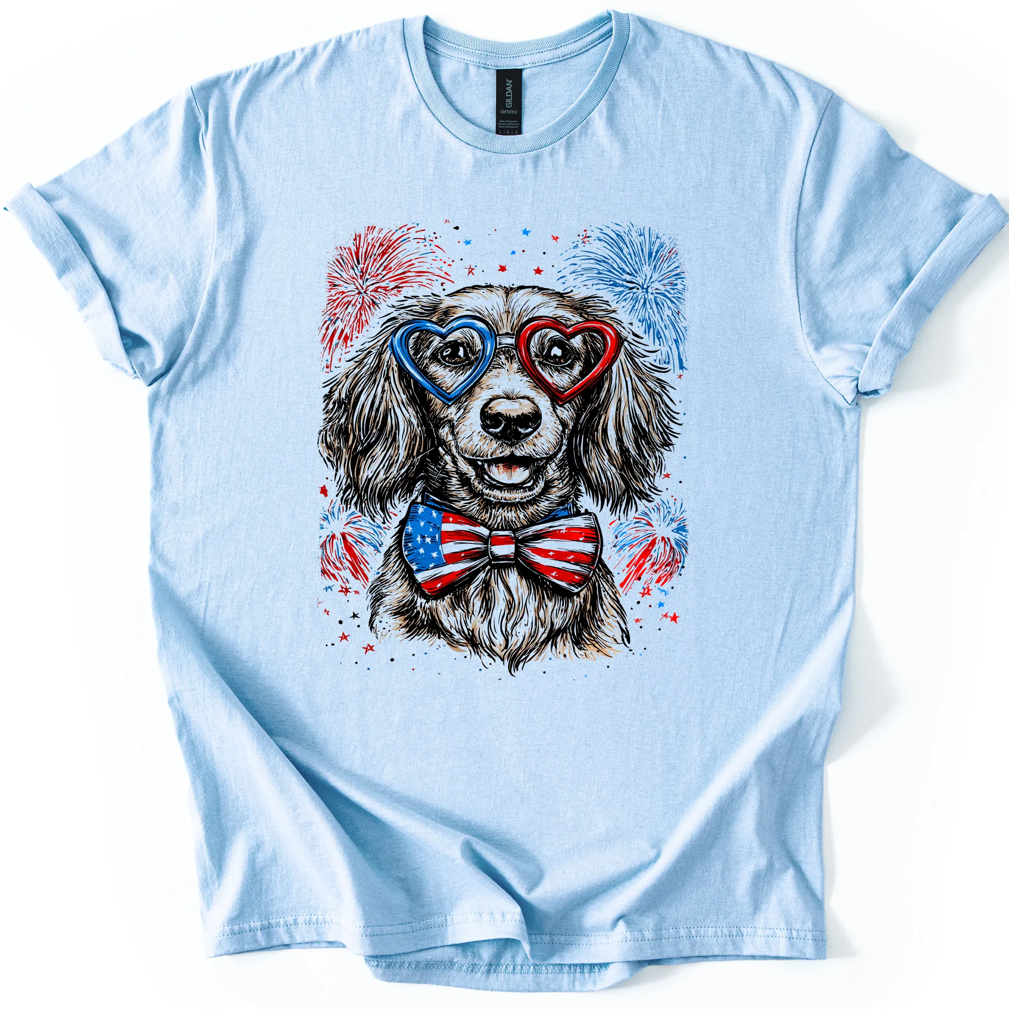 Dachshund Patriotic Dog USA Flag Lover 4th of July Celebration Edition Graphic Tee sold by Refinery Number One product image thumbnail 2
