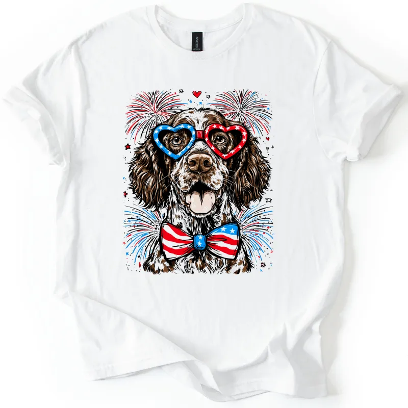 German Shorthaired Pointer Patriotic Dog, USA, America, Pet Lover, 4th of July, Soft Style T-Shirt sold by Refinery Number One