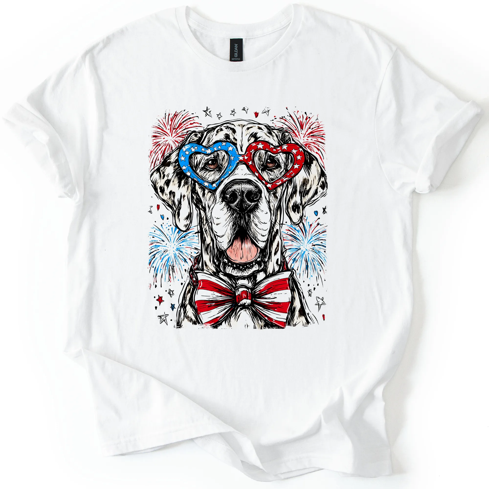 Great Dane Patriotic Dog, USA, America, Pet Lover, 4th of July, Soft Style T-Shirt sold by Refinery Number One product image thumbnail 5