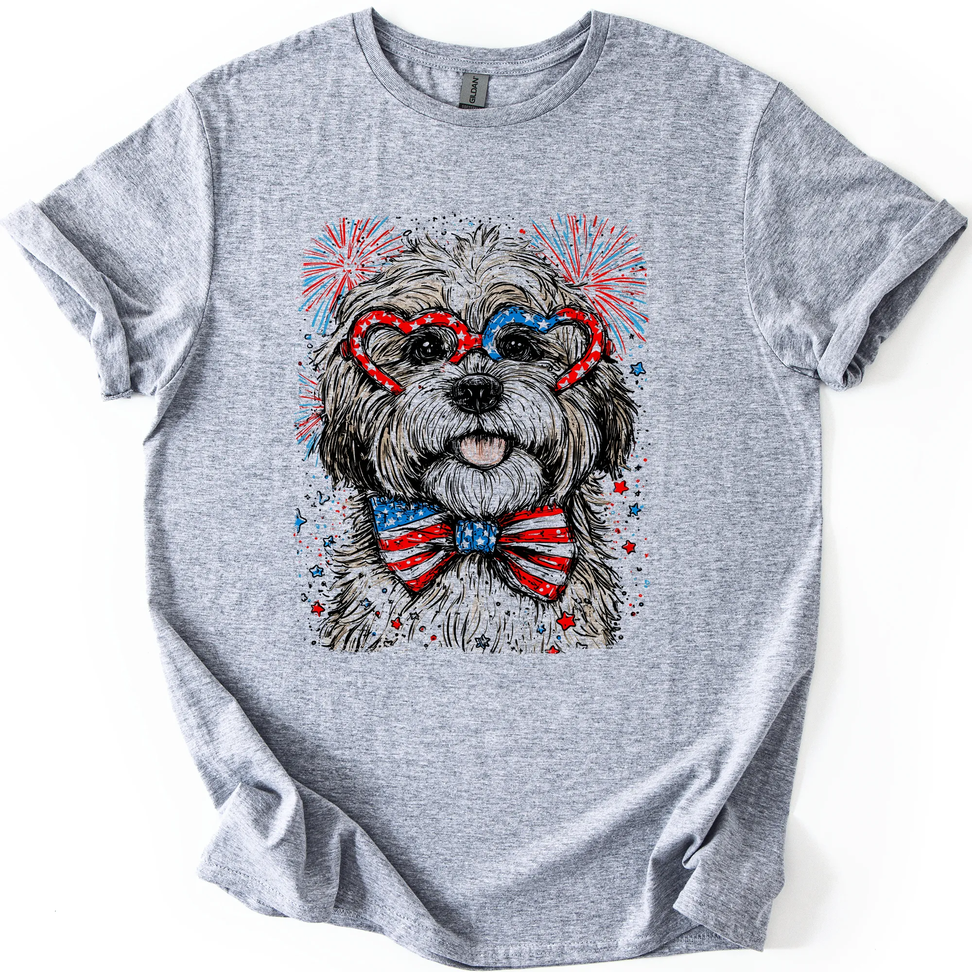 Havanese Patriotic Dog, USA, America, Pet Lover, 4th of July, Soft Style T-Shirt sold by Refinery Number One product image thumbnail 4