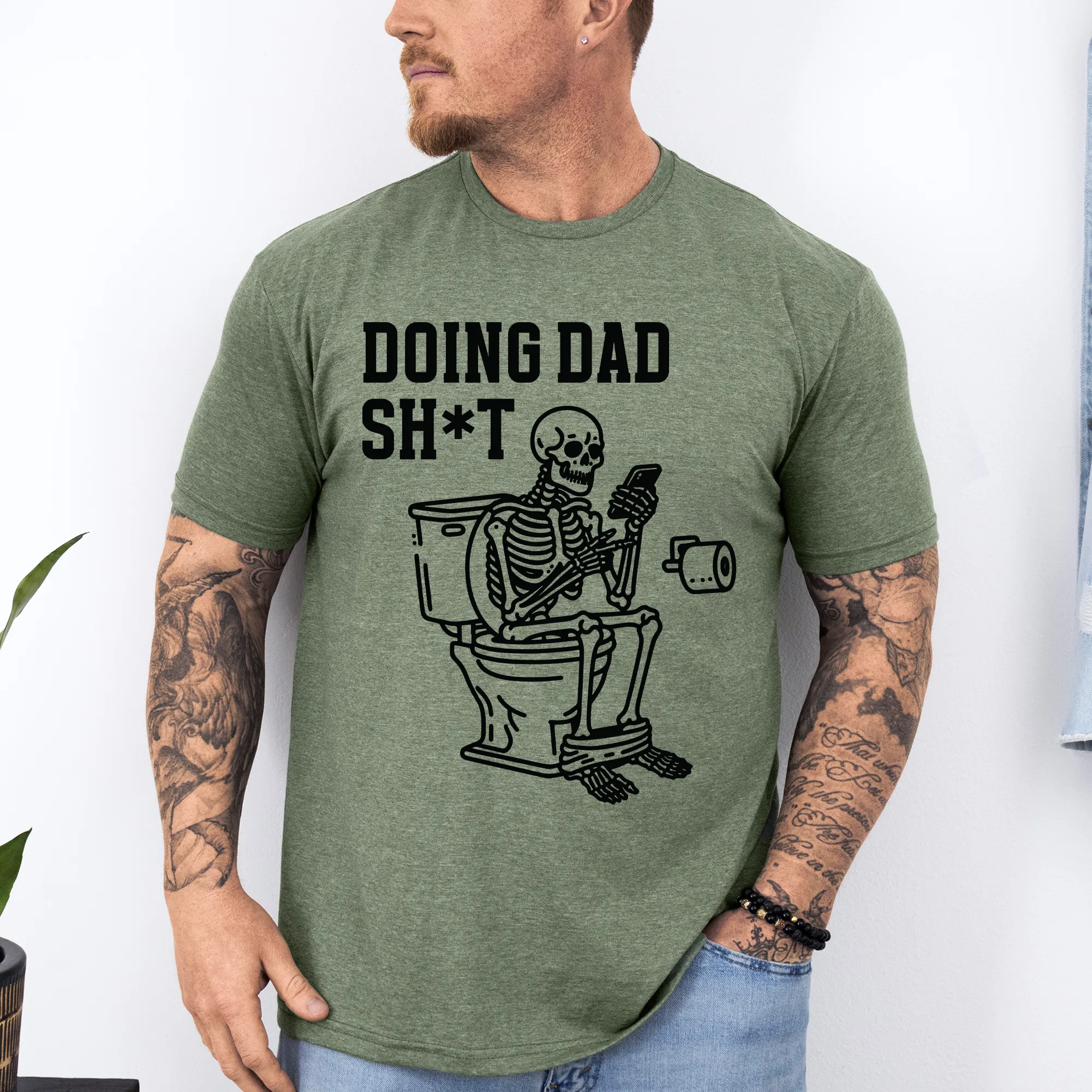Doing Dad Shit, Skeleton, Funny, Father's Day, Husband, Guy Gift, Brother, Soft Style T-Shirt sold by Refinery Number One product image thumbnail 2