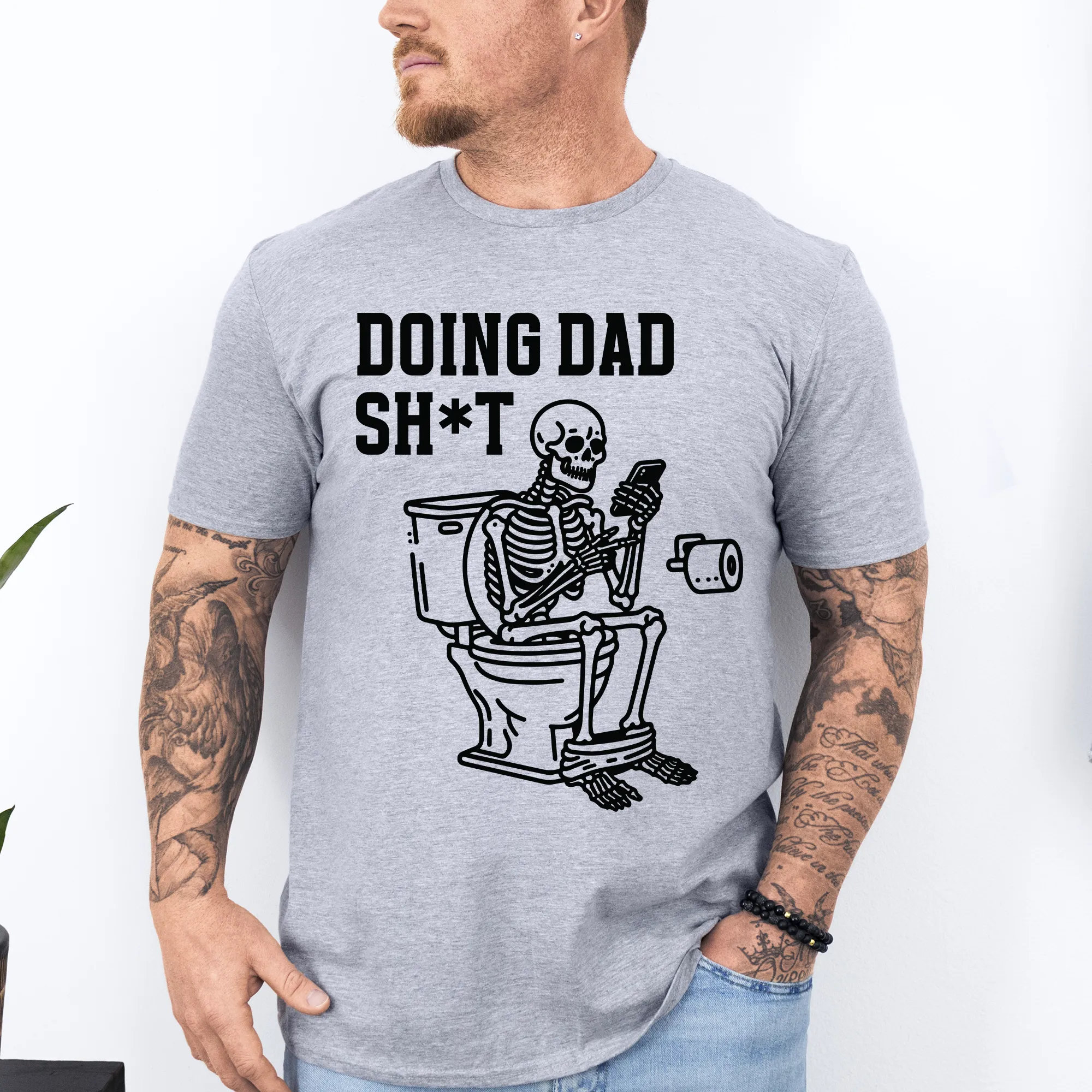 Doing Dad Shit, Skeleton, Funny, Father's Day, Husband, Guy Gift, Brother, Soft Style T-Shirt sold by Refinery Number One product image thumbnail 3