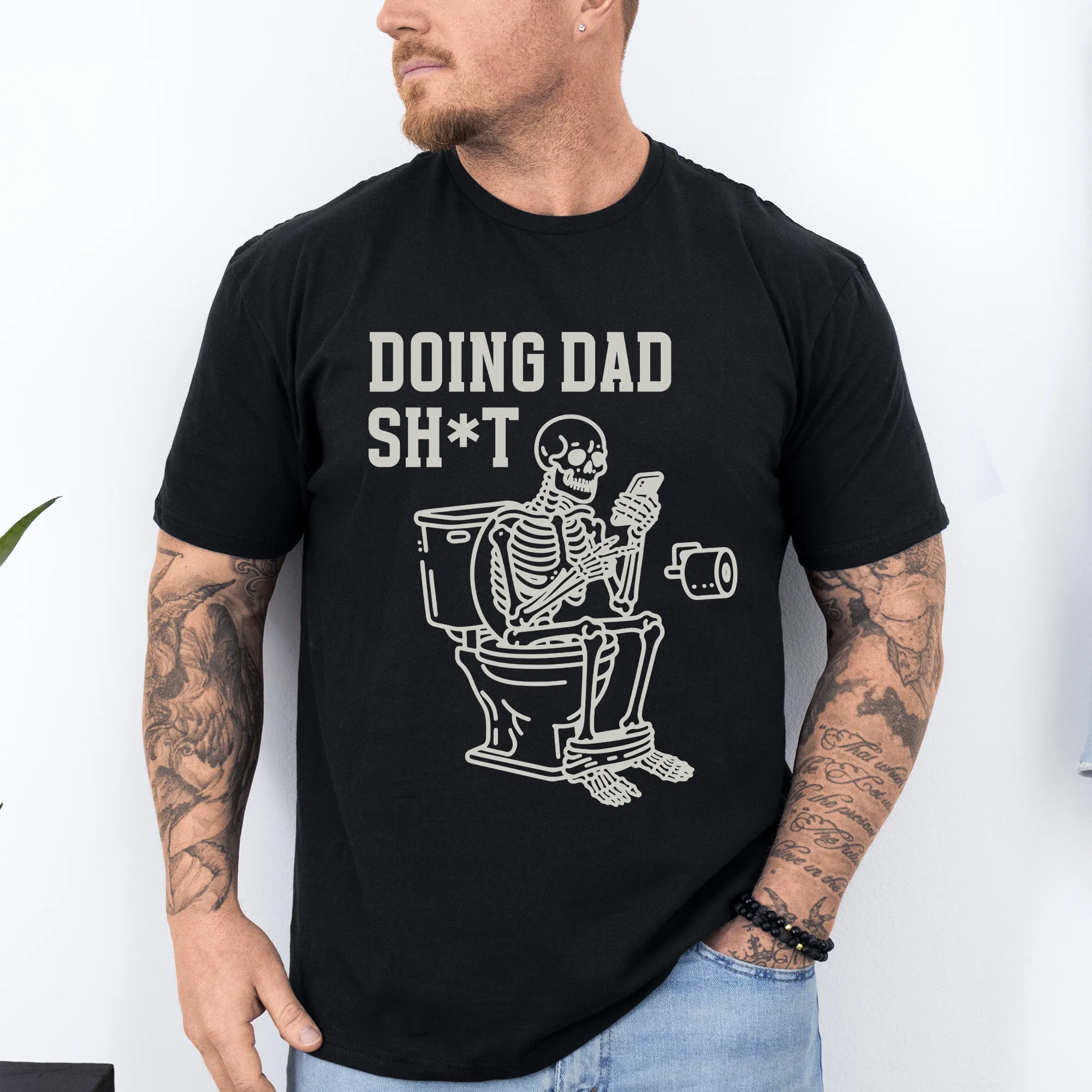 Doing Dad Shit, Skeleton, Funny, Father's Day, Husband, Guy Gift, Brother, Soft Style T-Shirt sold by Refinery Number One product image thumbnail 4