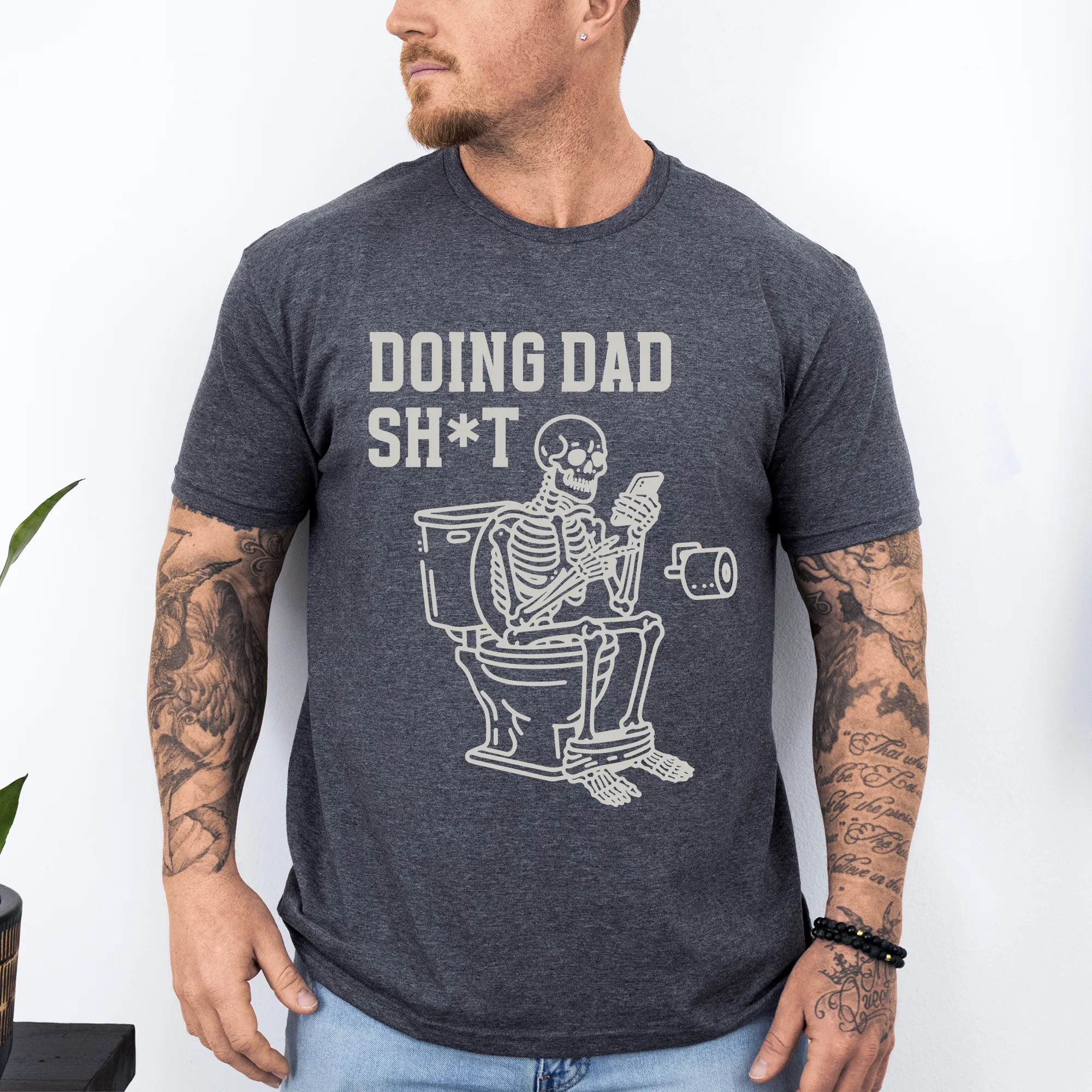 Doing Dad Shit, Skeleton, Funny, Father's Day, Husband, Guy Gift, Brother, Soft Style T-Shirt sold by Refinery Number One product image thumbnail 5