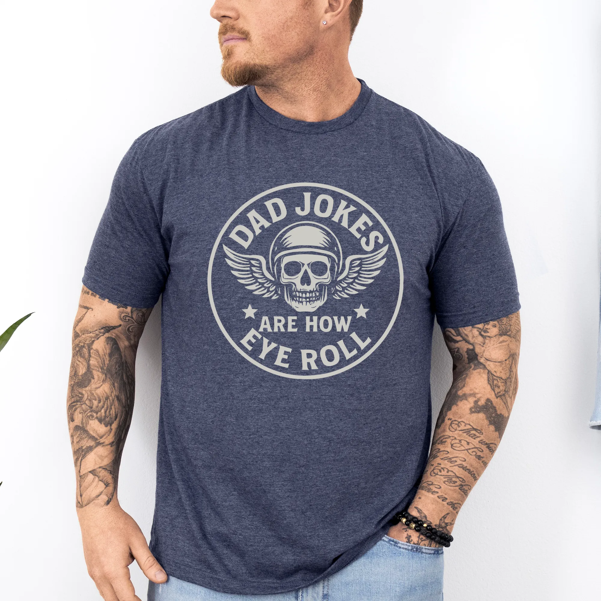 Dad Jokes Are How Eye Roll, Funny, Father's Day, Husband, Guy Gift, Brother, Soft Style T-Shirt sold by Refinery Number One product image thumbnail 4