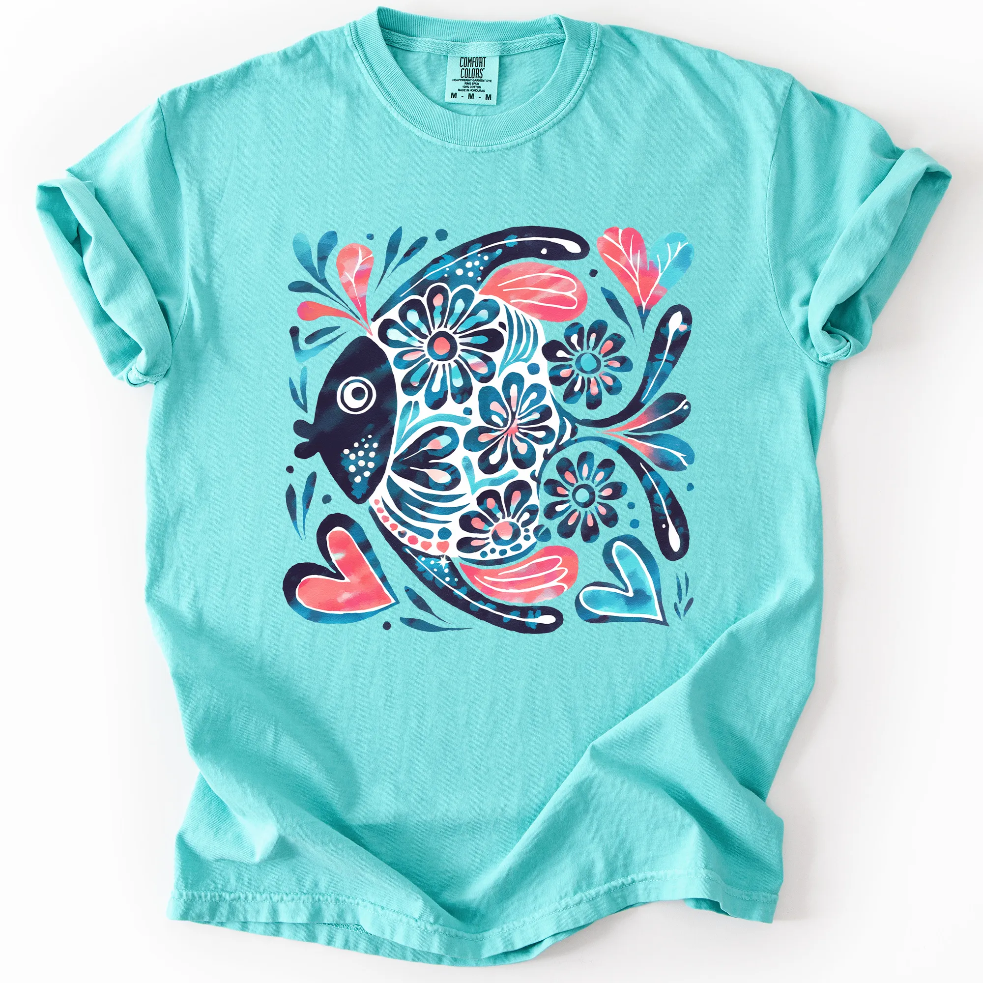 Watercolor Fish, Gorgeous, Summer, Beach, Sunshine, Comfort Colors T-Shirt sold by Refinery Number One