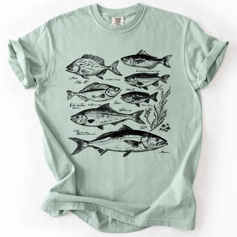 Vintage Fish, Retro Print, Classic, Fishing, Comfort Colors T-Shirt sold by Refinery Number One