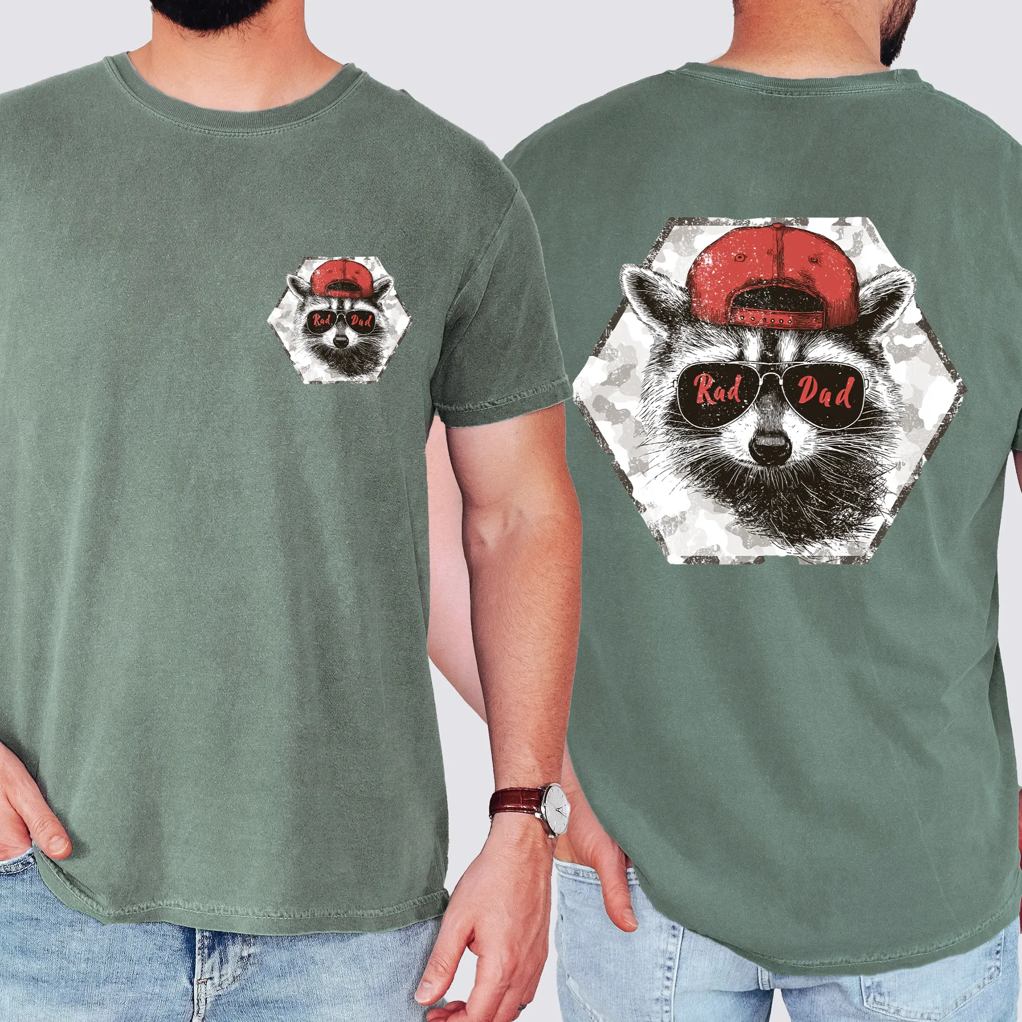 Rad Dad, Raccoon, Father's Day, Husband, Guy Gift, Brother, Comfort Colors T-Shirt sold by Refinery Number One product image thumbnail 3