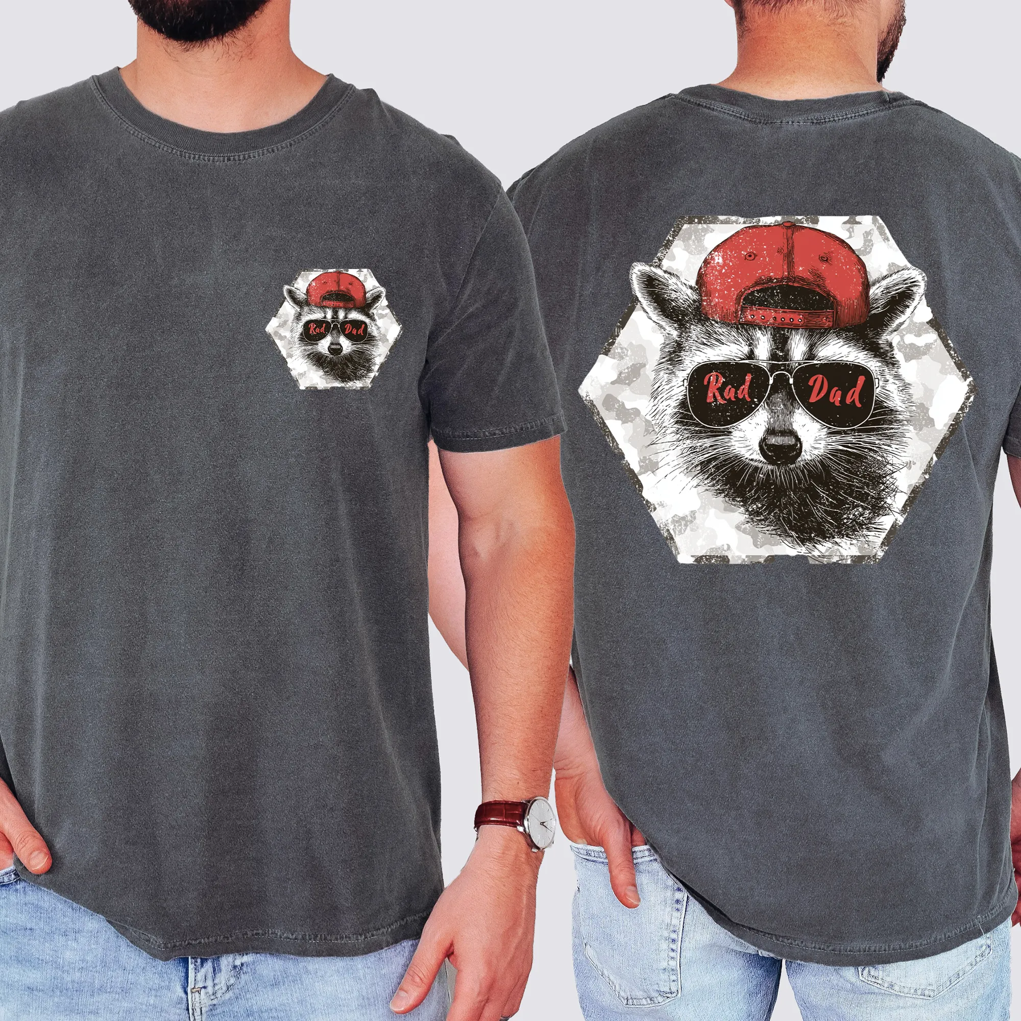 Rad Dad, Raccoon, Father's Day, Husband, Guy Gift, Brother, Comfort Colors T-Shirt sold by Refinery Number One product image thumbnail 2