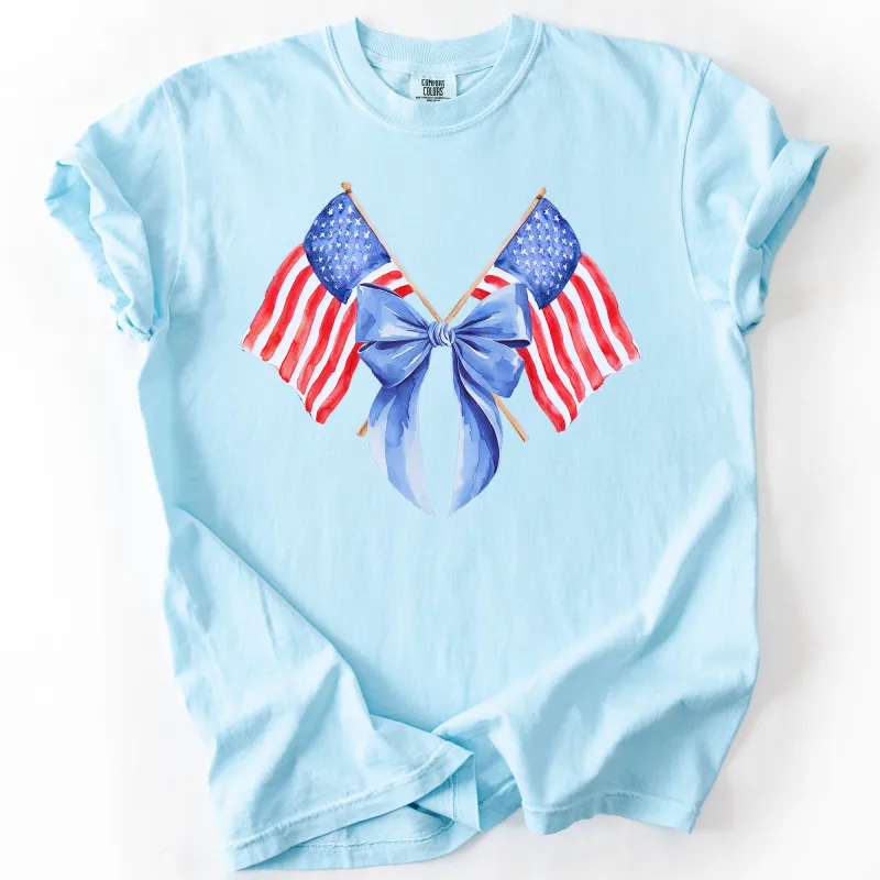 Patriotic Coquette Flags, America, USA, Fourth Of July, Comfort Colors T-Shirt sold by Refinery Number One