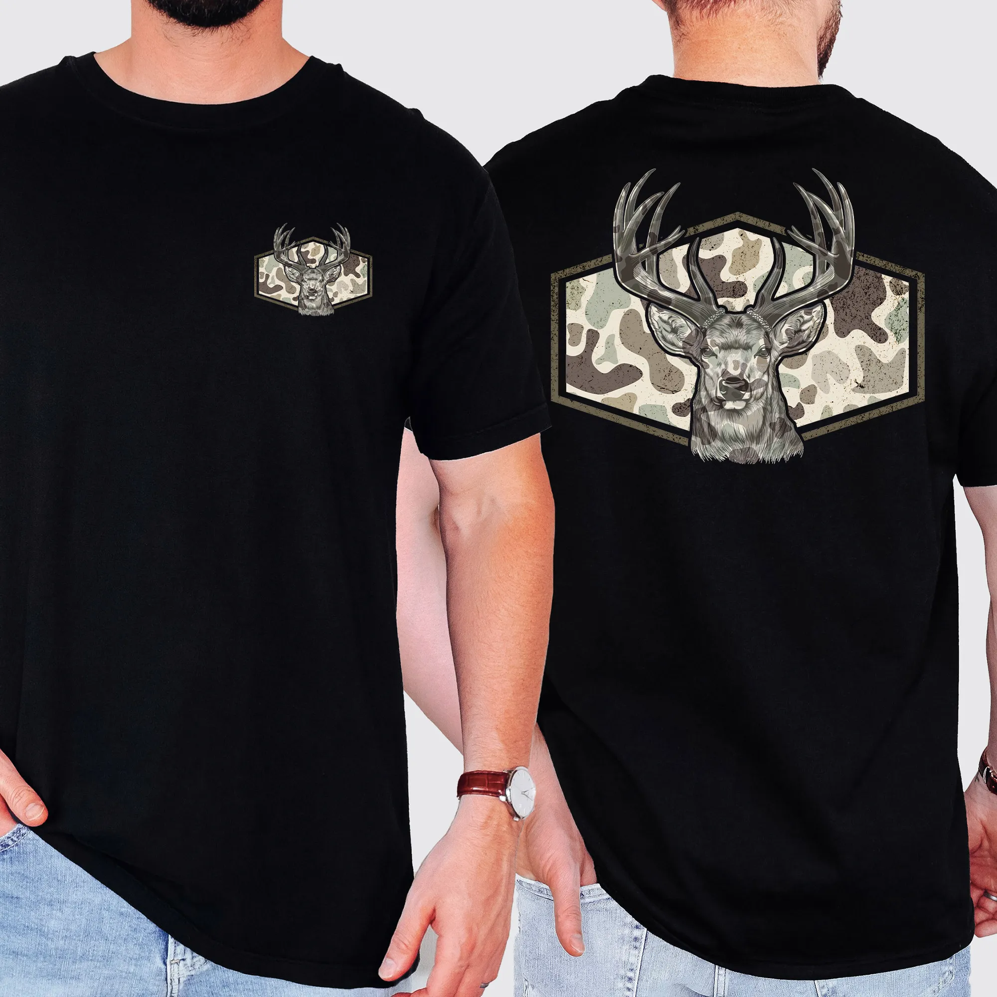 Deer Hunting, Camo, Camouflage, Dad, Father's Day, Husband, Guy Gift, Old School, Comfort Colors T-Shirt sold by Refinery Number One product image thumbnail 4