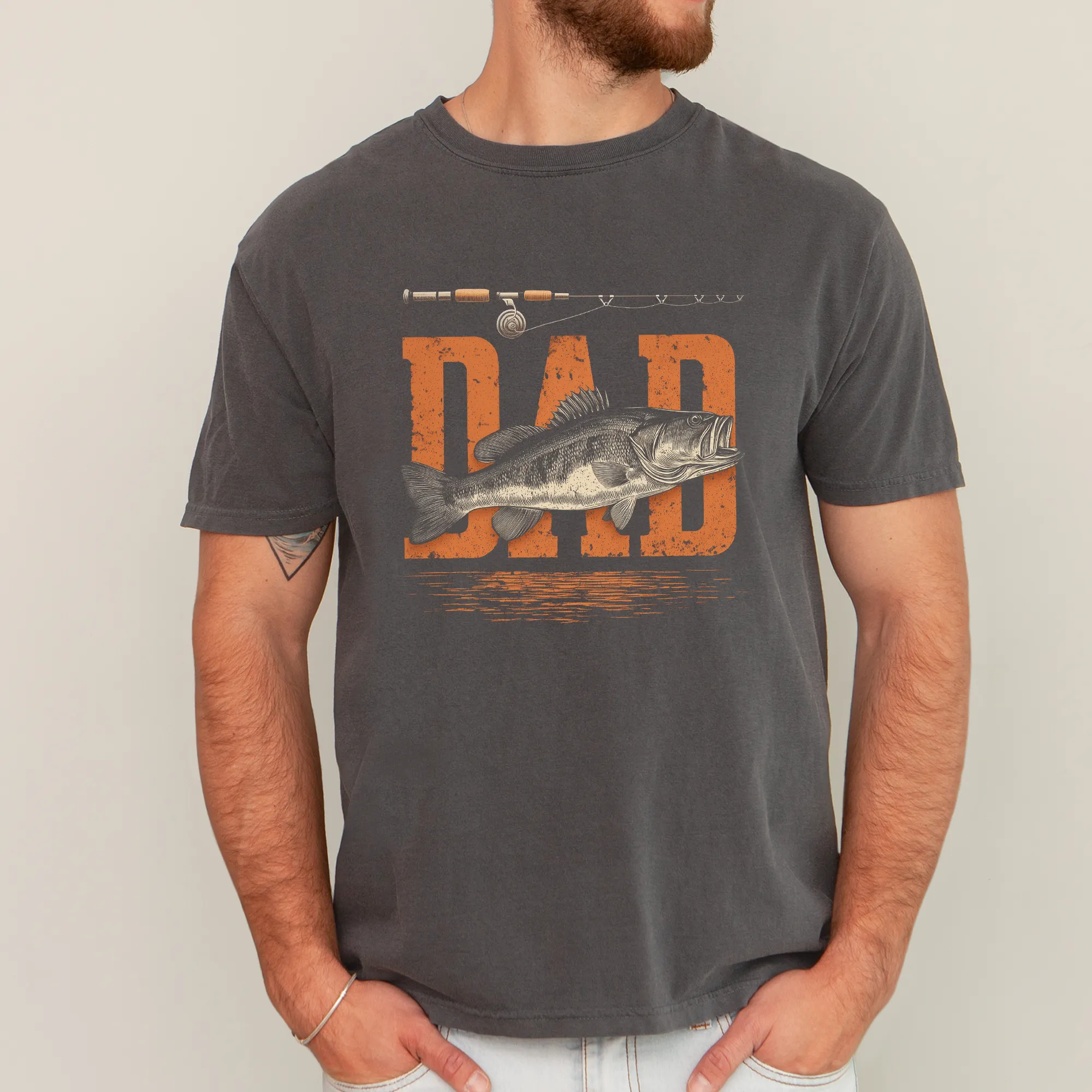 Dad, Fishing, Father's Day, Boyfriend, Husband, Brother, Guy Gift, Comfort Colors T-Shirt sold by Refinery Number One product image thumbnail 4