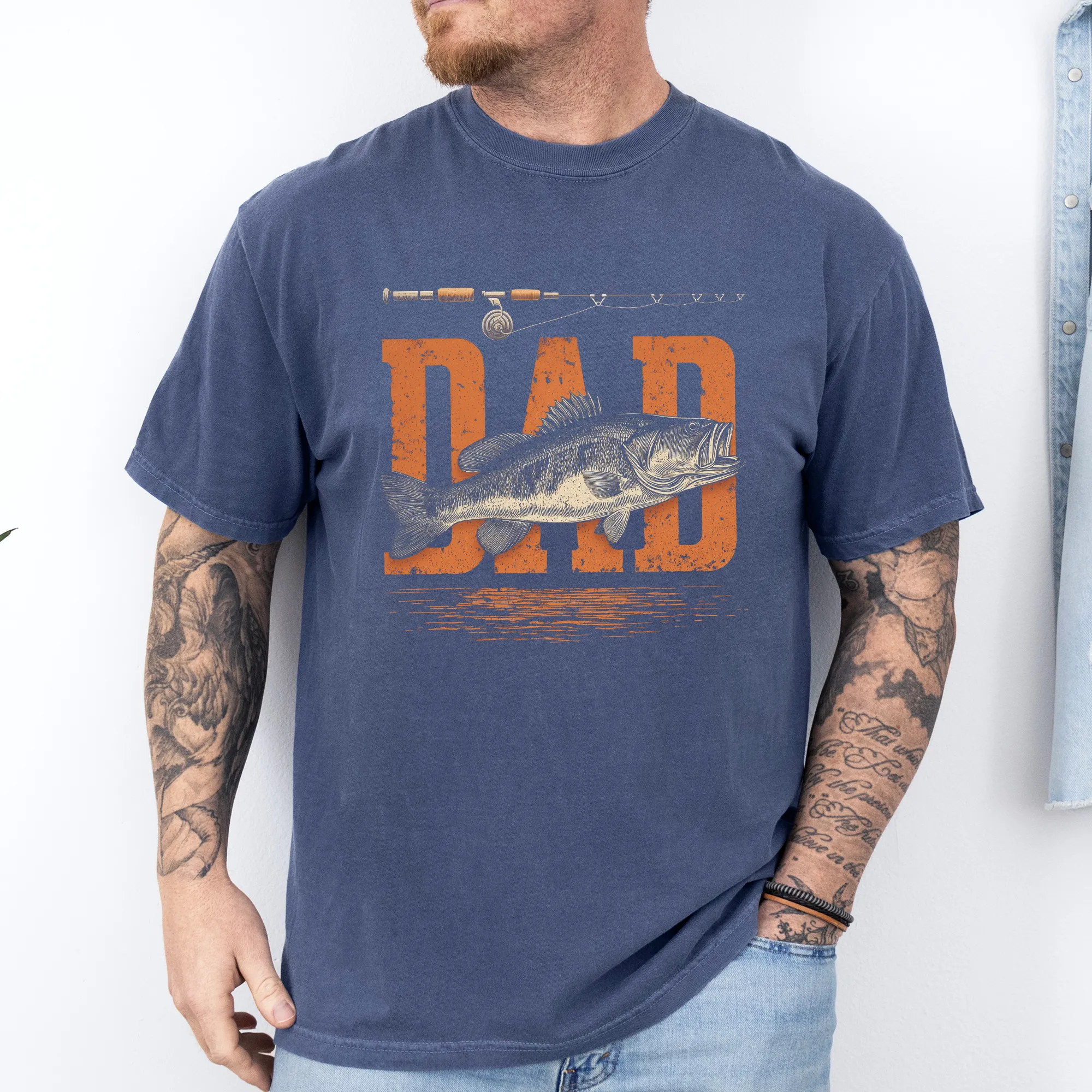 Dad, Fishing, Father's Day, Boyfriend, Husband, Brother, Guy Gift, Comfort Colors T-Shirt sold by Refinery Number One product image thumbnail 3