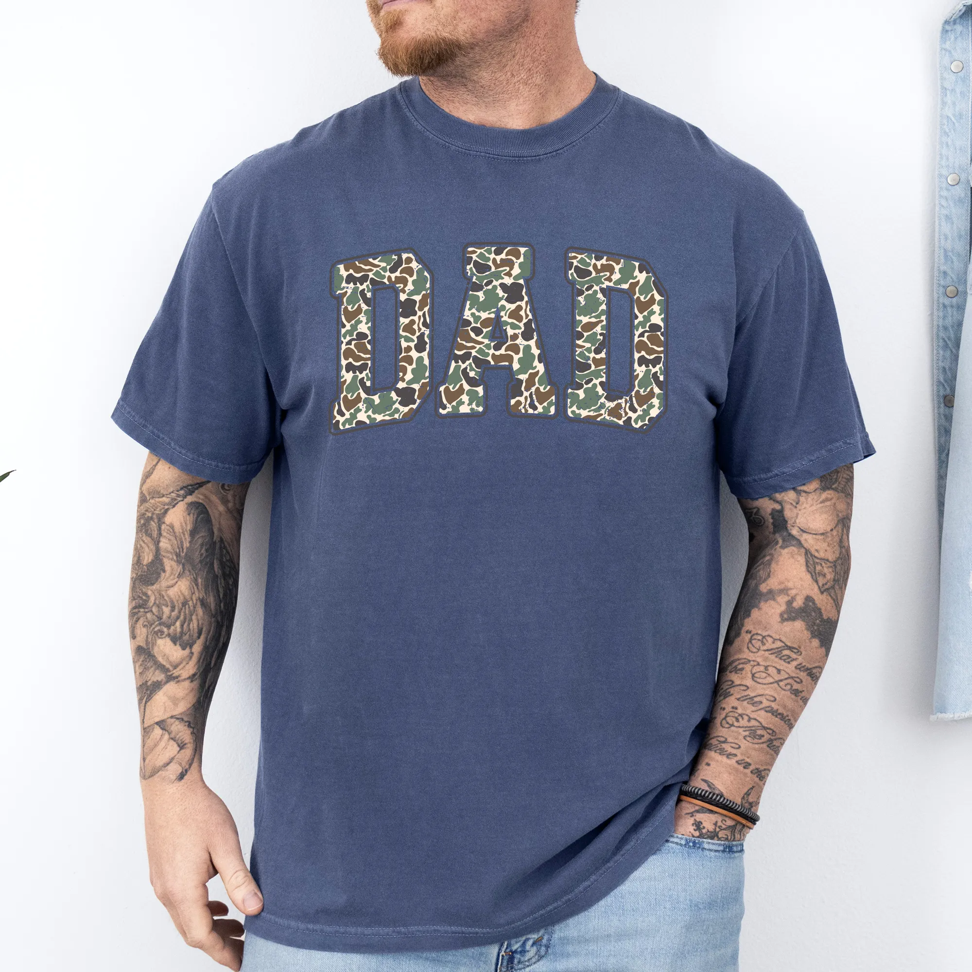 Dad's Camo Classic Old School Camouflage Outdoorsman Tribute For Fathers Husbands Brothers And Dads Comfort Colors Tee sold by Refinery Number One product image thumbnail 4