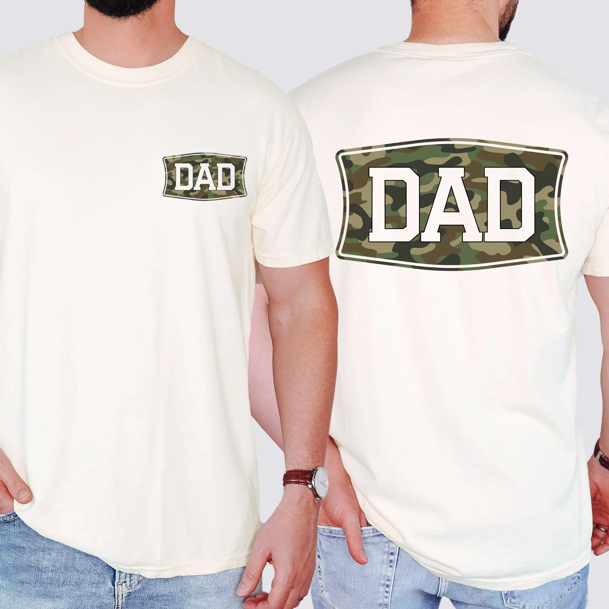 Dad, Camo, Camouflage, Father's Day, Husband, Guy Gift, Old School, Comfort Colors T-Shirt sold by Refinery Number One product image thumbnail 2