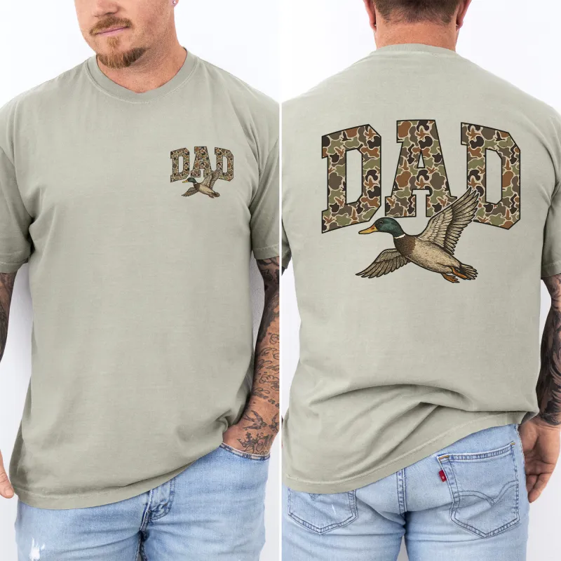 Dad, Camo, Camouflage, Duck, Father's Day, Husband, Guy Gift, Old School, Comfort Colors T-Shirt sold by Refinery Number One