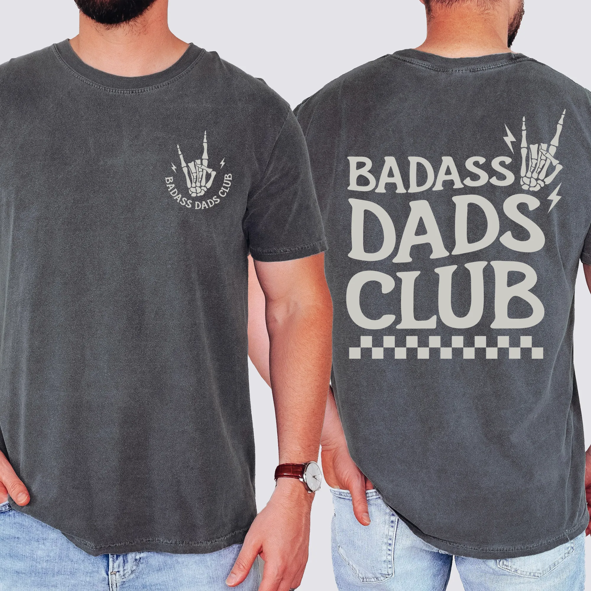 Badass Dads Club, Skeleton, Brother, Father's Day, Husband, Guy Gift, Comfort Colors T-Shirt sold by Refinery Number One