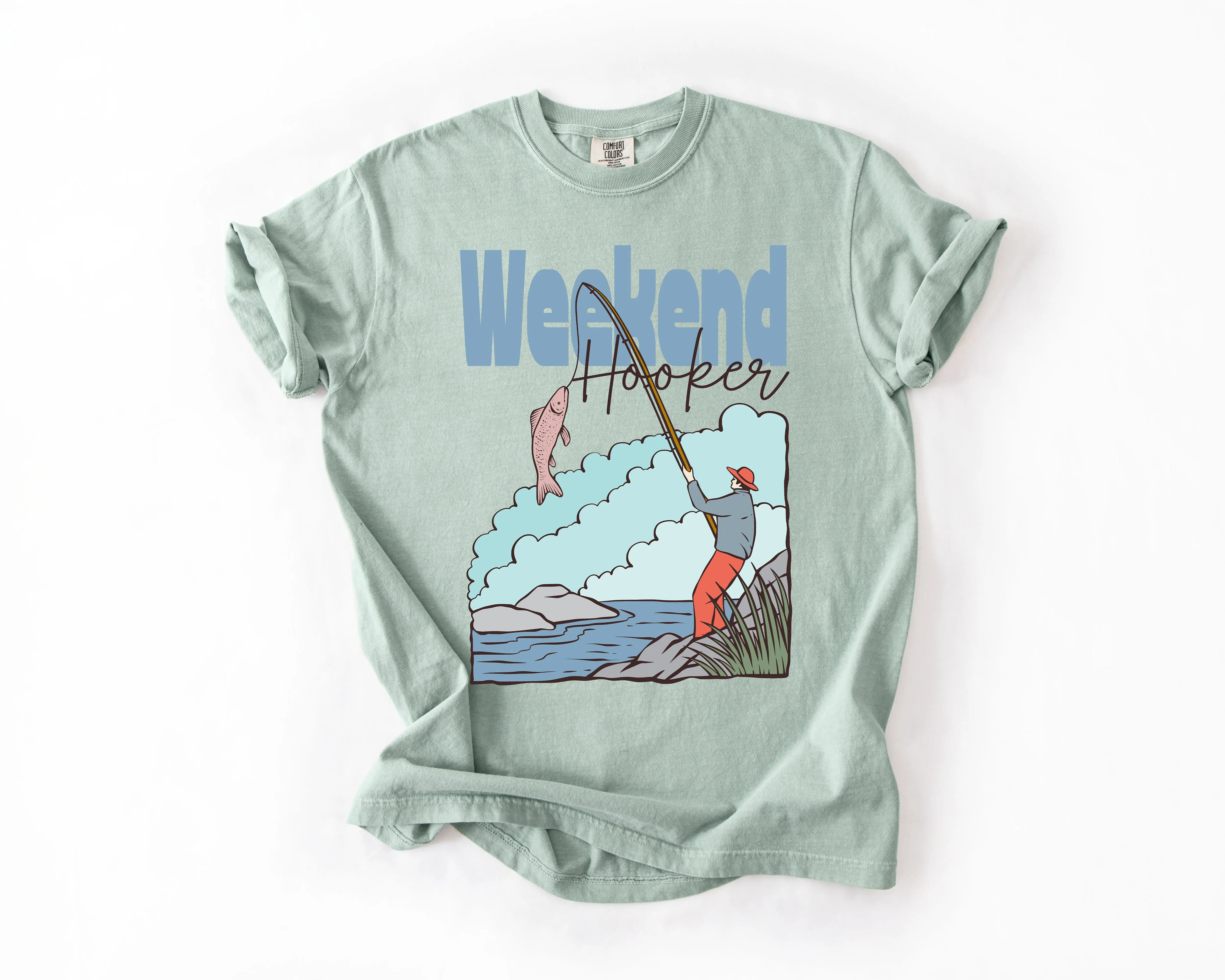 Weekend Hooker, Adventure, Boat, Lake Life, Camping, Outdoor, Nature, Travel, Comfort Colors T-Shirt sold by Refinery Number One product image thumbnail 2