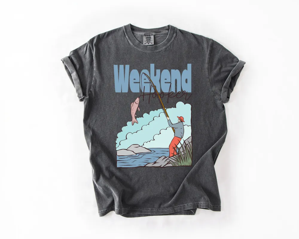 Weekend Hooker, Adventure, Boat, Lake Life, Camping, Outdoor, Nature, Travel, Comfort Colors T-Shirt sold by Refinery Number One