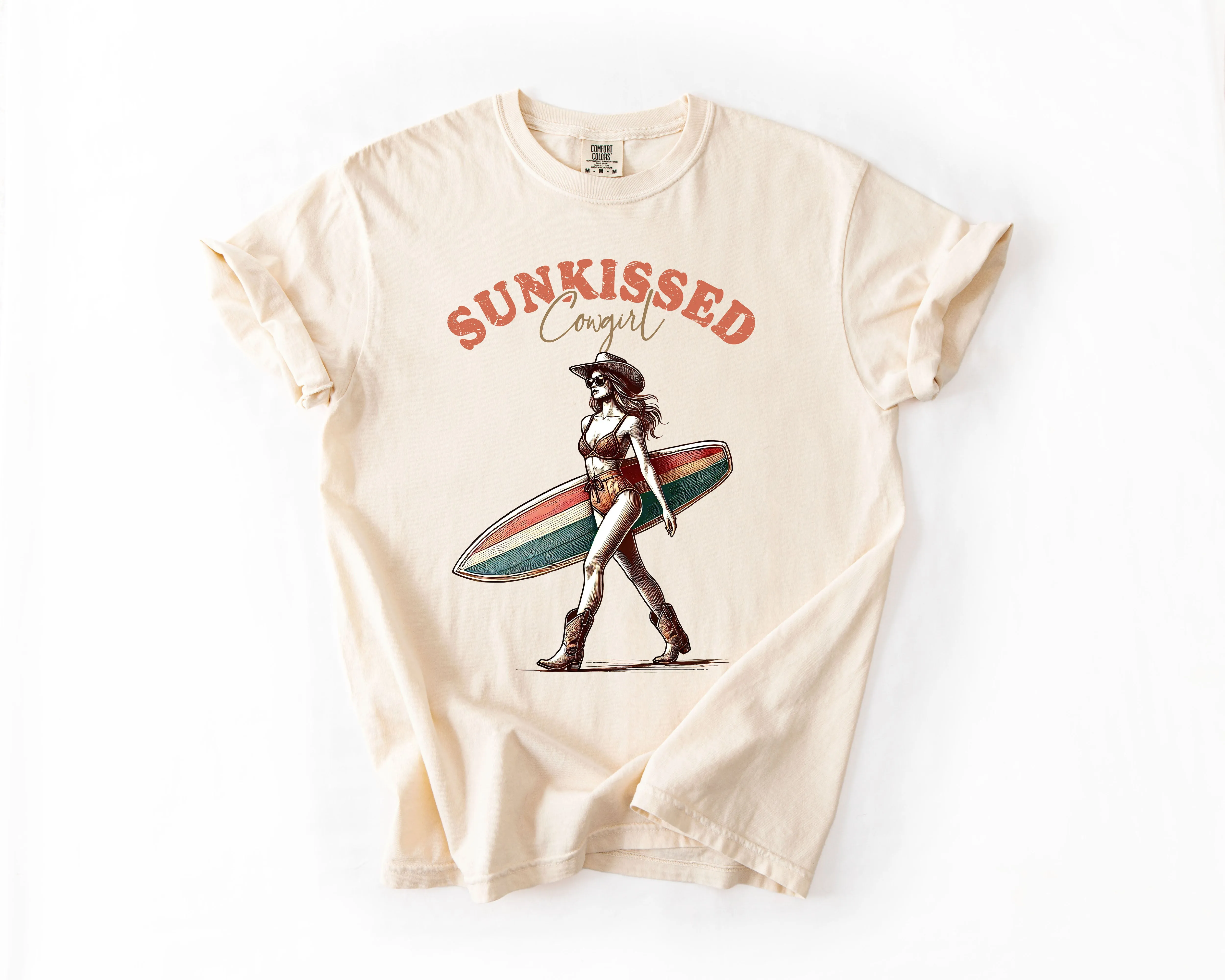 Sun Kissed Cowgirl, Summer, Beach, Sea Life, Outdoor, Travel, Western, Country, Comfort Colors T-Shirt sold by Refinery Number One