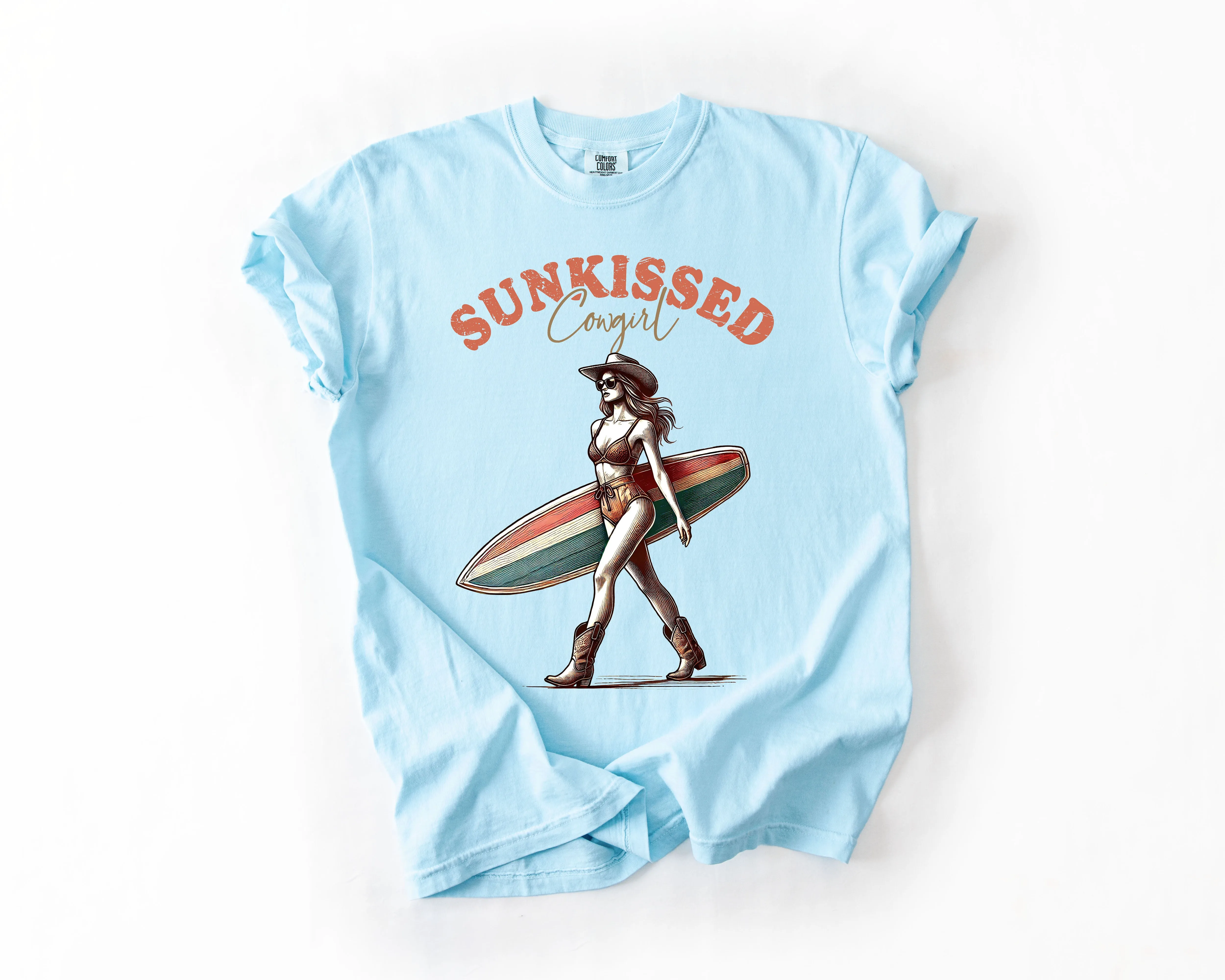 Sun Kissed Cowgirl, Summer, Beach, Sea Life, Outdoor, Travel, Western, Country, Comfort Colors T-Shirt sold by Refinery Number One product image thumbnail 3