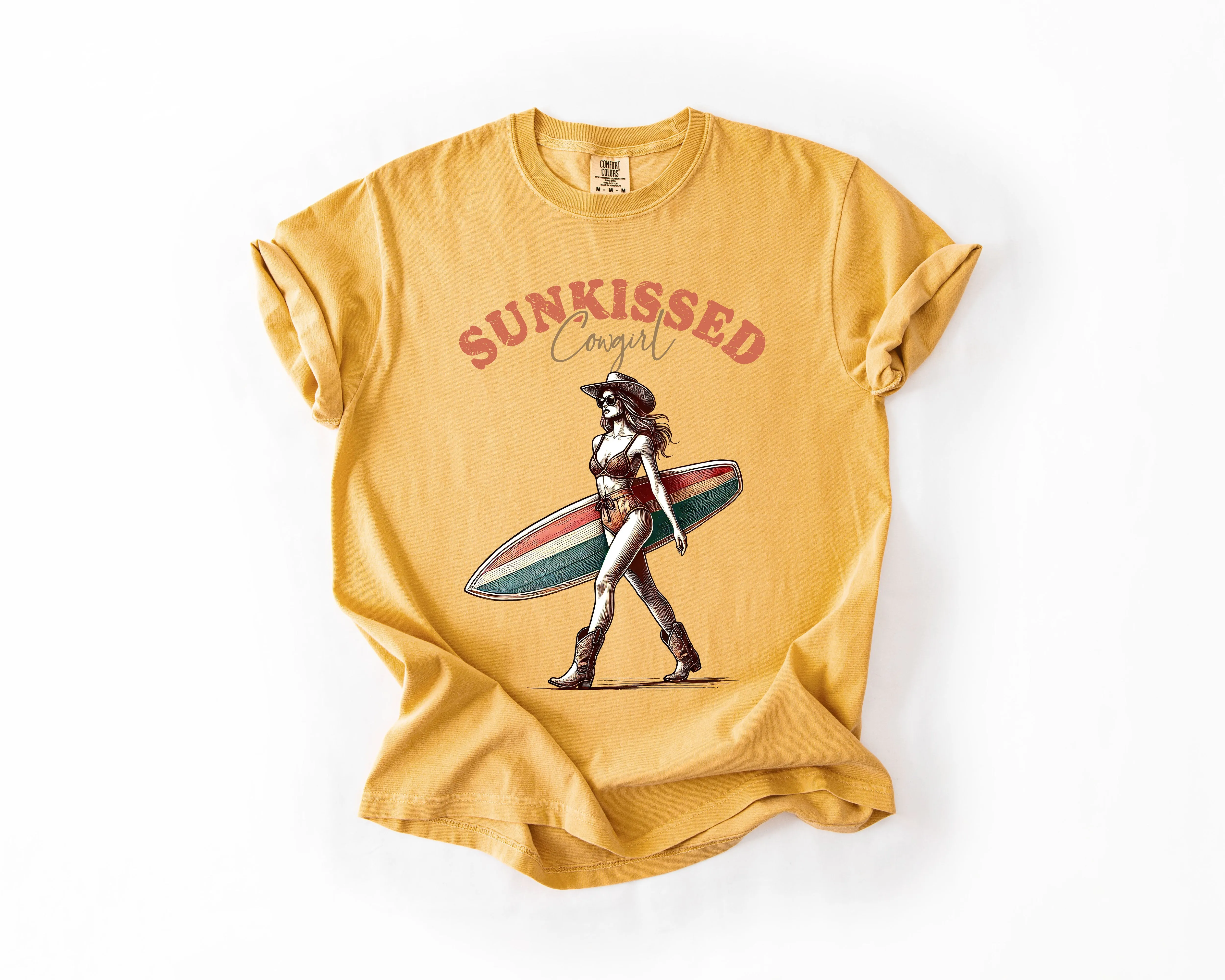 Sun Kissed Cowgirl, Summer, Beach, Sea Life, Outdoor, Travel, Western, Country, Comfort Colors T-Shirt sold by Refinery Number One product image thumbnail 4