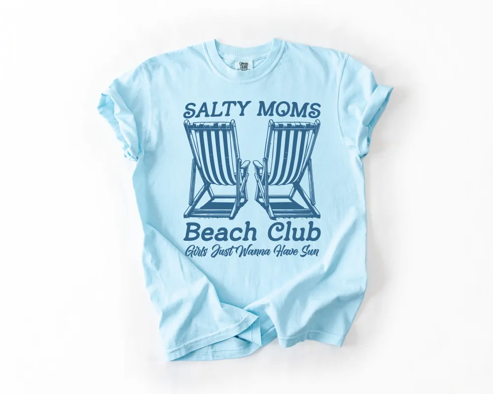 Salty Moms, Beach, Summer, Travel, Vacation, Holiday, Sun, Comfort Colors T-Shirt sold by Refinery Number One