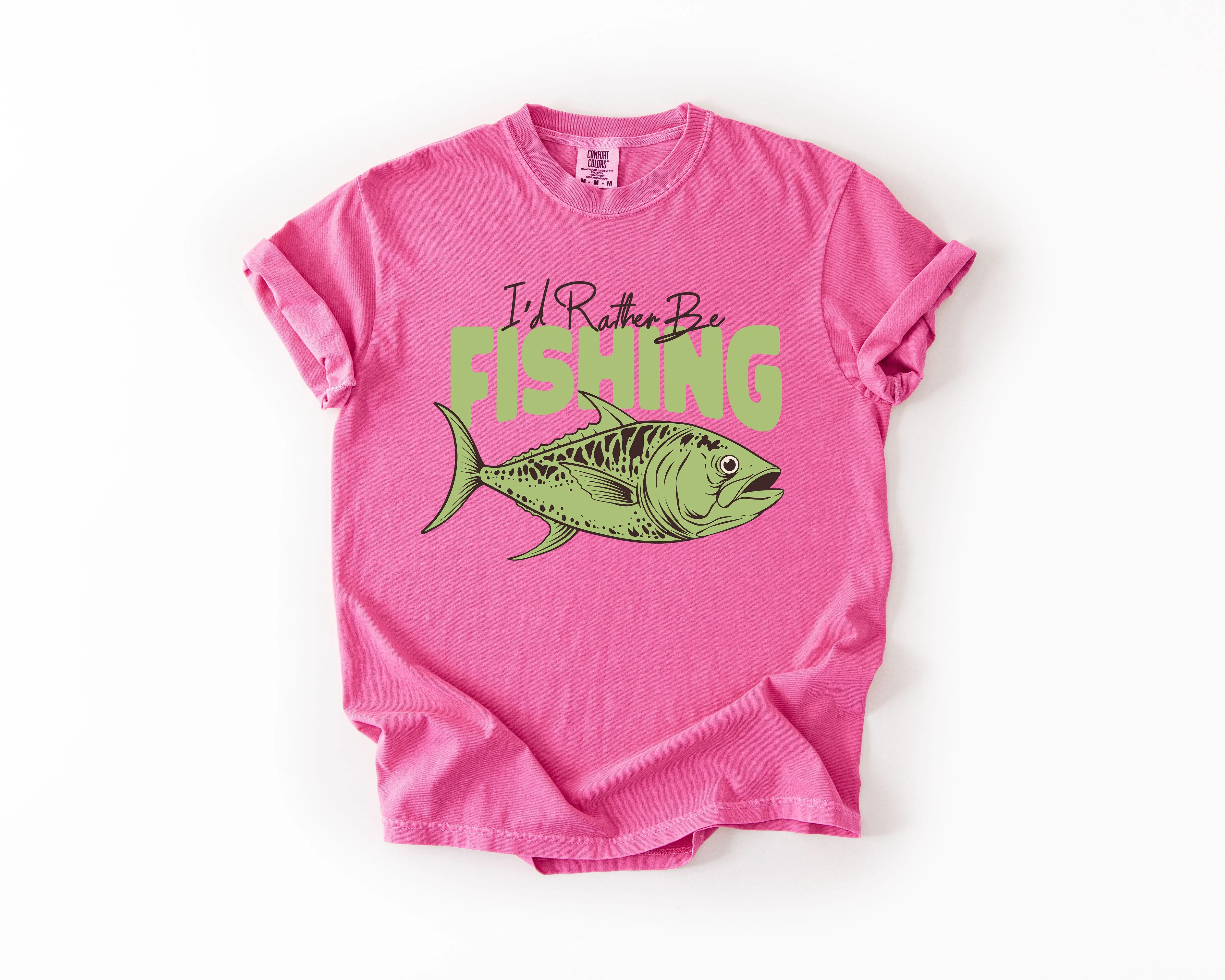 I'd Rather Be Fishing, Boat, Lake Life, Sea Life, Camping, Outdoor, Nature, Travel, Comfort Colors T-Shirt sold by Refinery Number One product image thumbnail 5