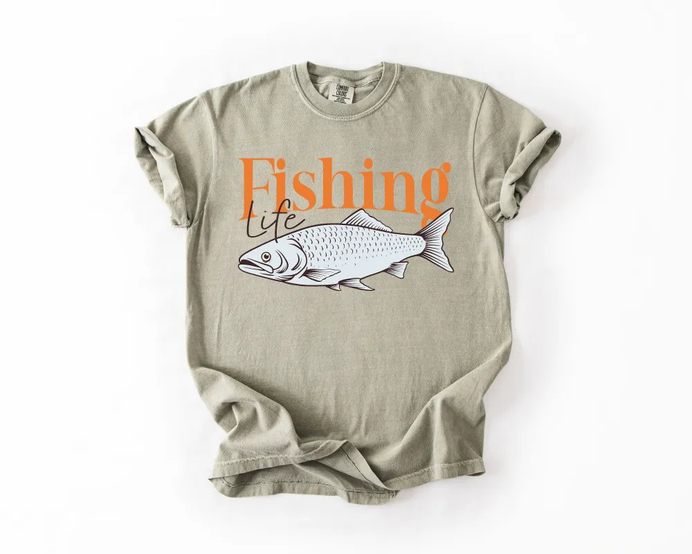 Fishing Life, Boat, Lake Life, Sea Life, Camping, Outdoor, Nature, Travel, Comfort Colors T-Shirt sold by Refinery Number One