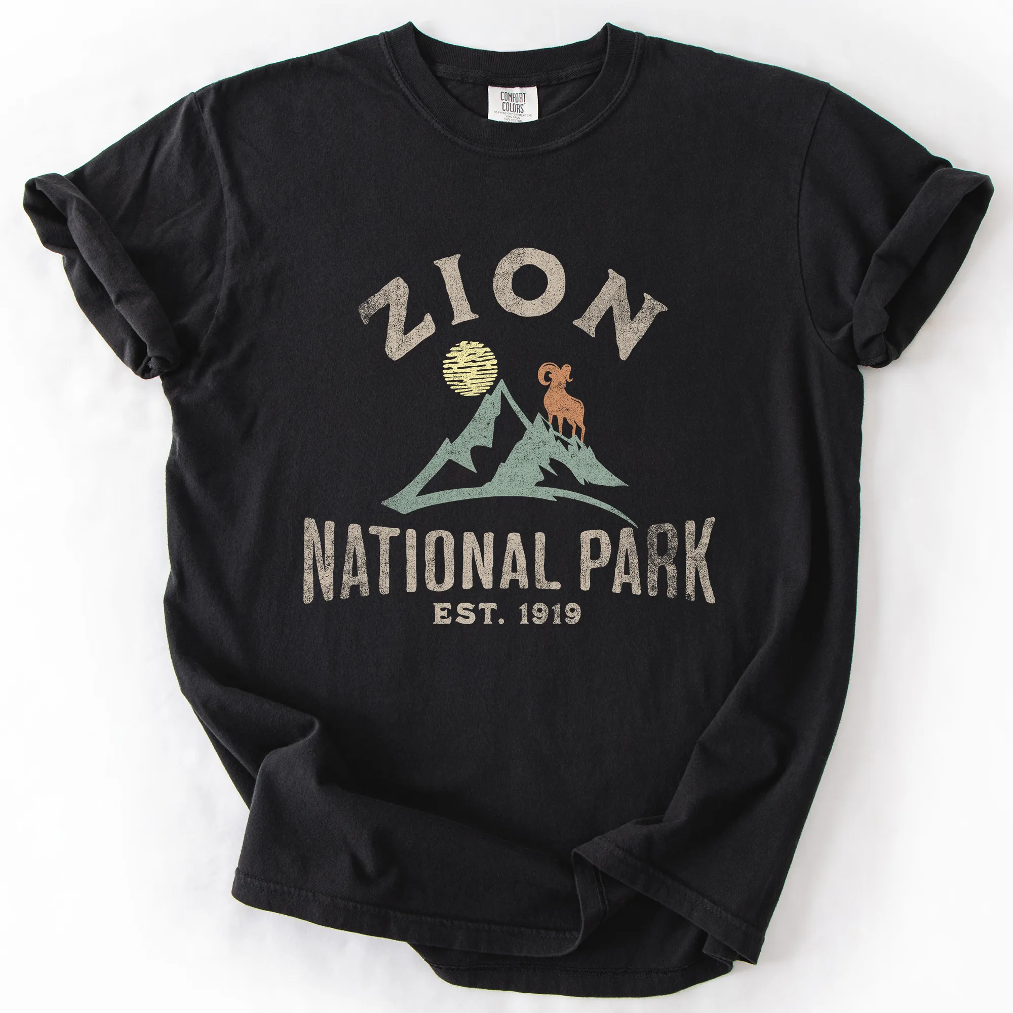 Zion National Park, Nature, Outdoors, Camping, Hiking, Comfort Colors T-Shirt sold by Refinery Number One product image thumbnail 3
