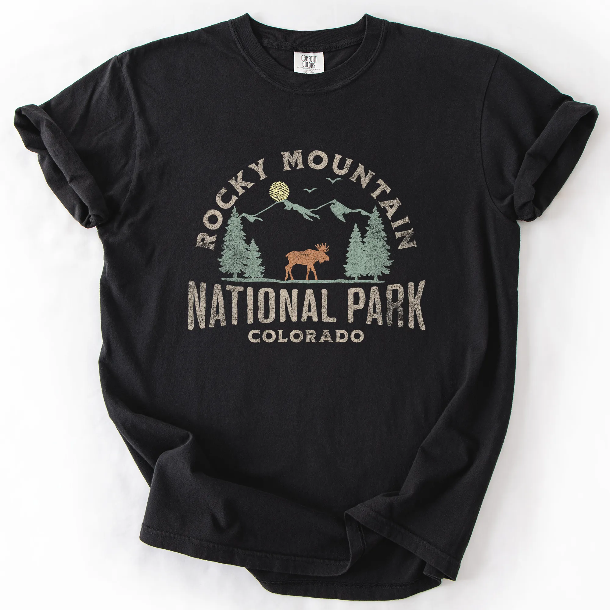 Rocky Mountain National Park, Nature, Outdoors, Camping, Hiking, Comfort Colors T-Shirt sold by Refinery Number One product image thumbnail 2