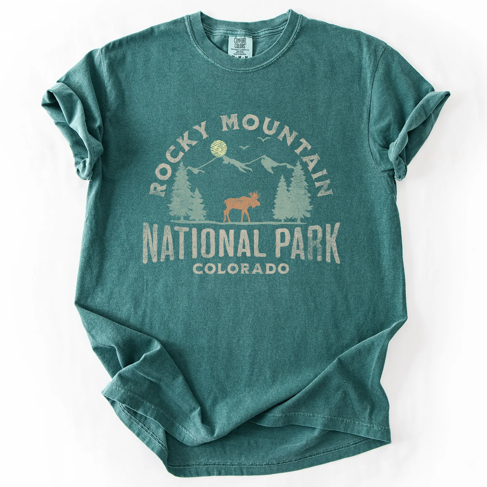 Rocky Mountain National Park, Nature, Outdoors, Camping, Hiking, Comfort Colors T-Shirt sold by Refinery Number One product image thumbnail 3