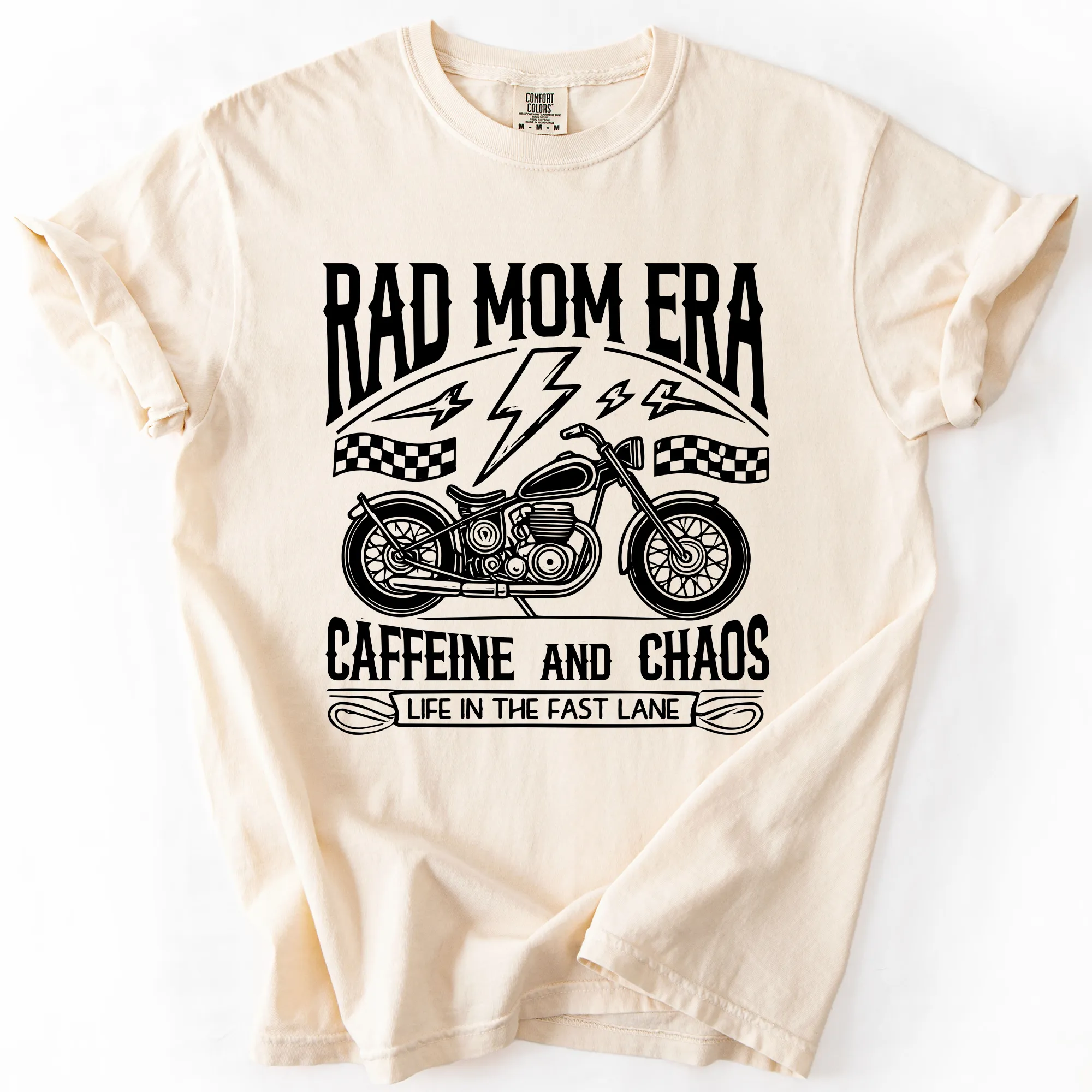Rad Mom Era, Caffeine and Chaos, Sassy, Mama, Mother, Comfort Colors T-Shirt sold by Refinery Number One product image thumbnail 4