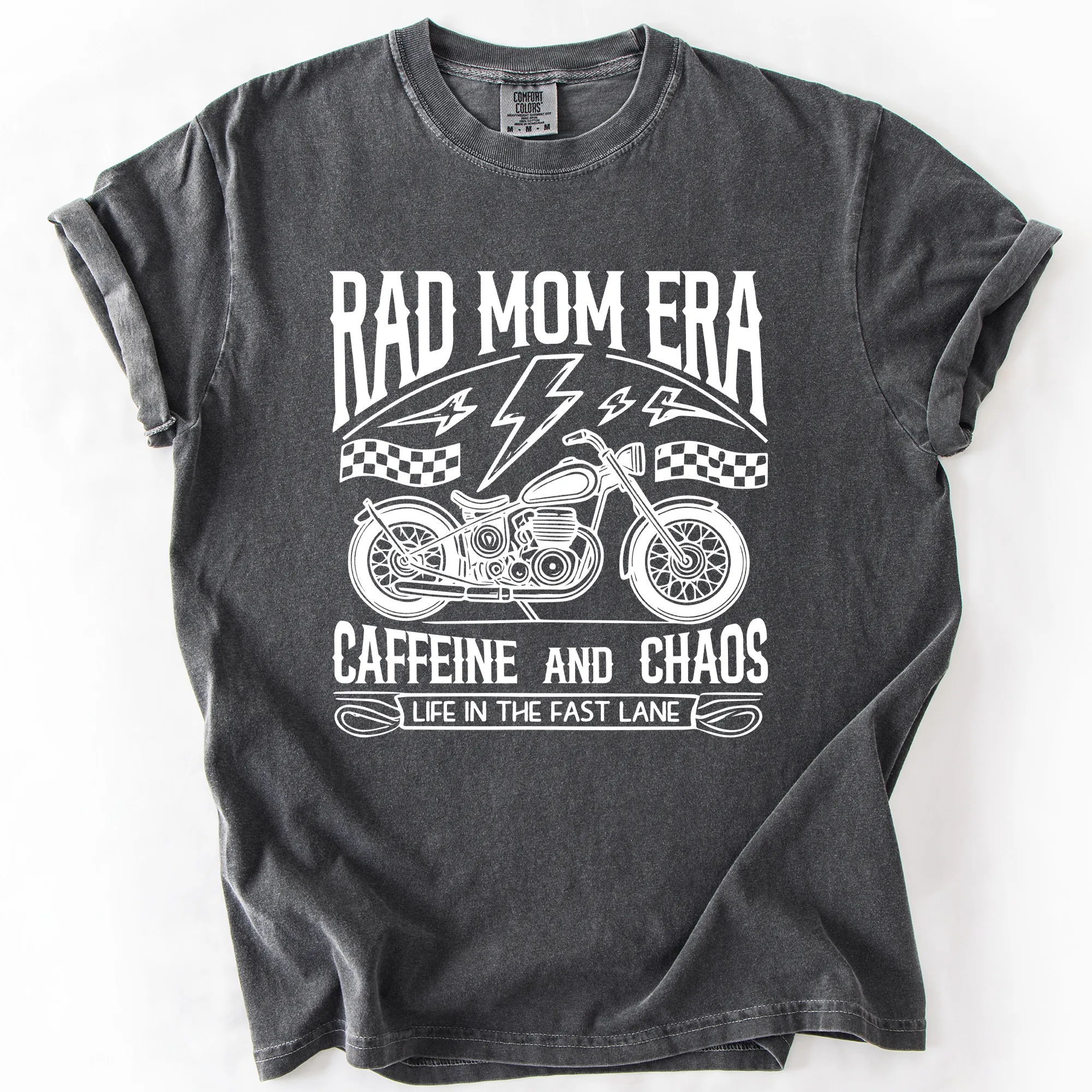 Rad Mom Era, Caffeine and Chaos, Sassy, Mama, Mother, Comfort Colors T-Shirt sold by Refinery Number One product image thumbnail 3