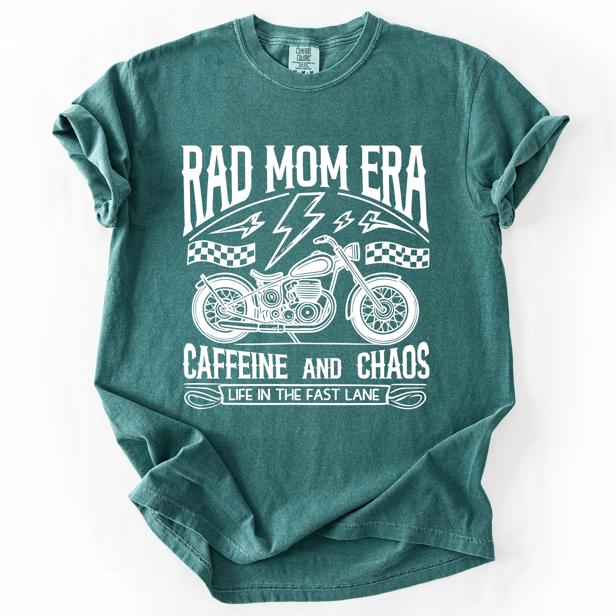 Rad Mom Era, Caffeine and Chaos, Sassy, Mama, Mother, Comfort Colors T-Shirt sold by Refinery Number One product image thumbnail 2