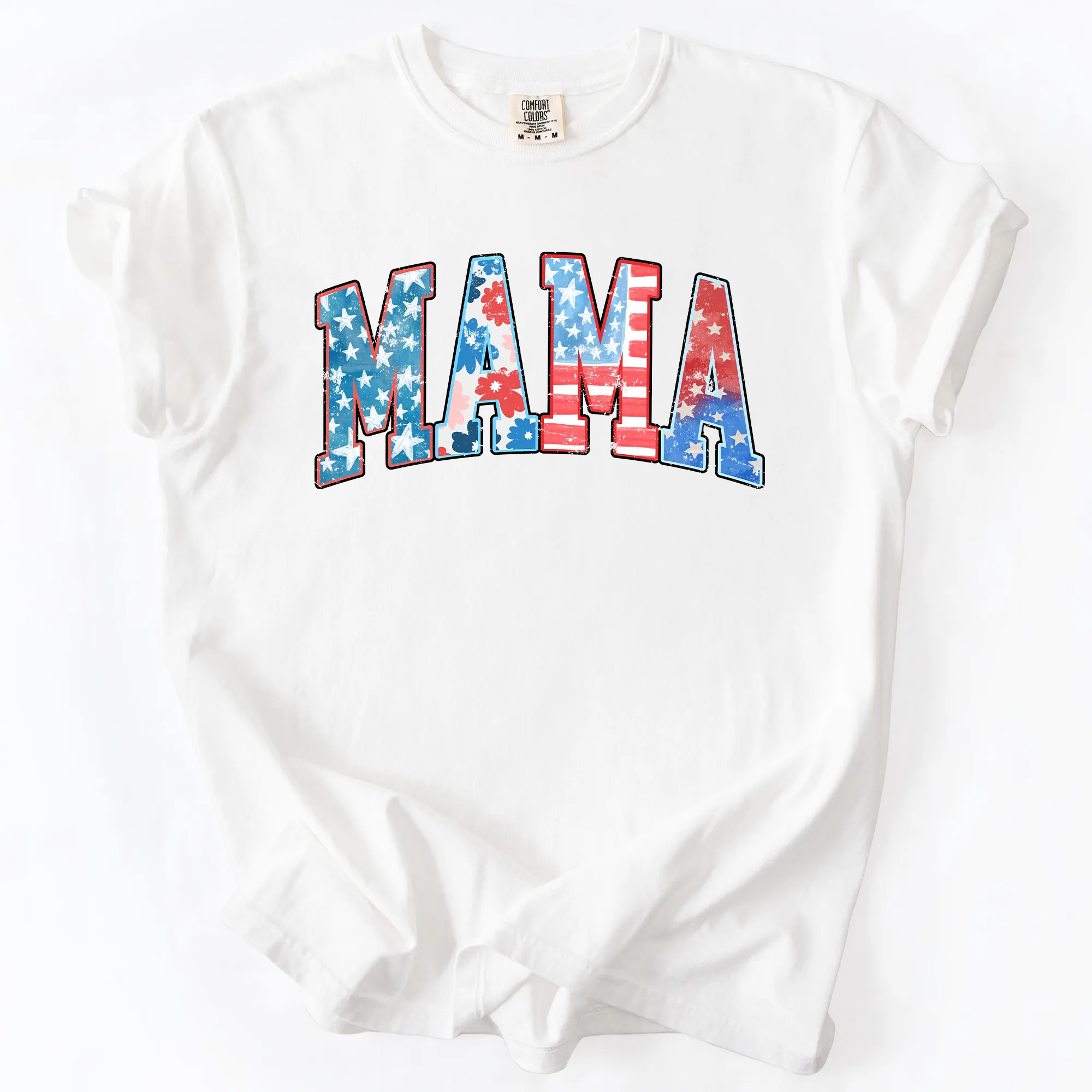 Patriotic Mama, Fourth of July, America, Patriotic, USA, Comfort Colors T-Shirt sold by Refinery Number One product image thumbnail 2