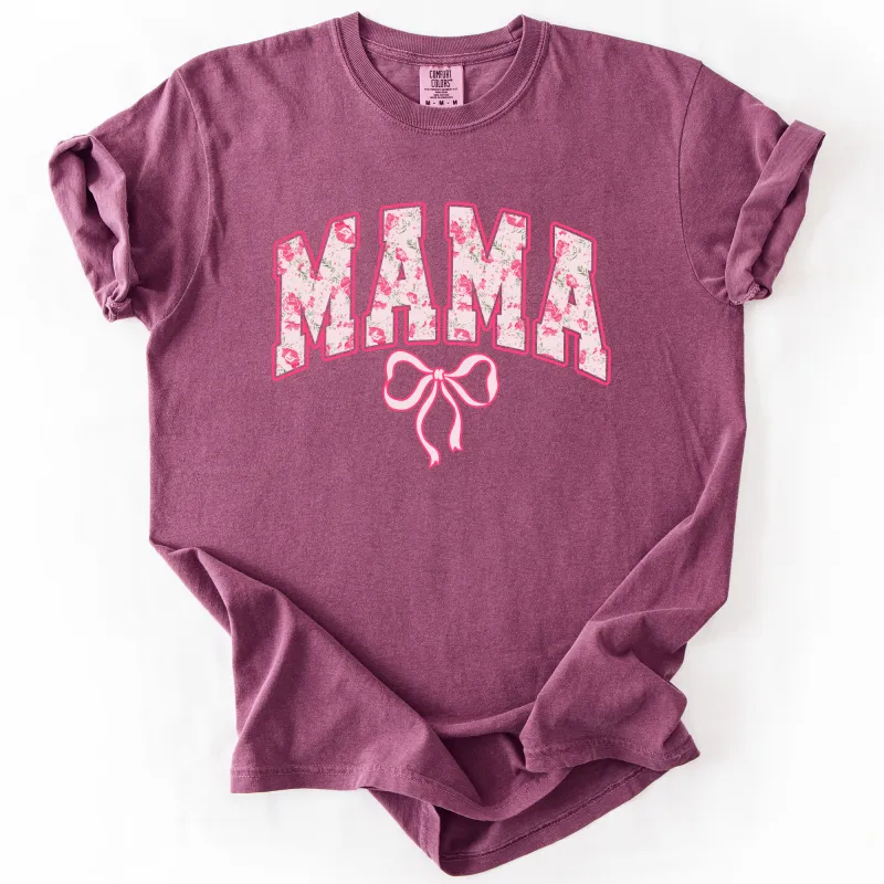 Mama, Pink Coquette, Ribbons, Cute, Comfort Colors T-Shirt sold by Refinery Number One