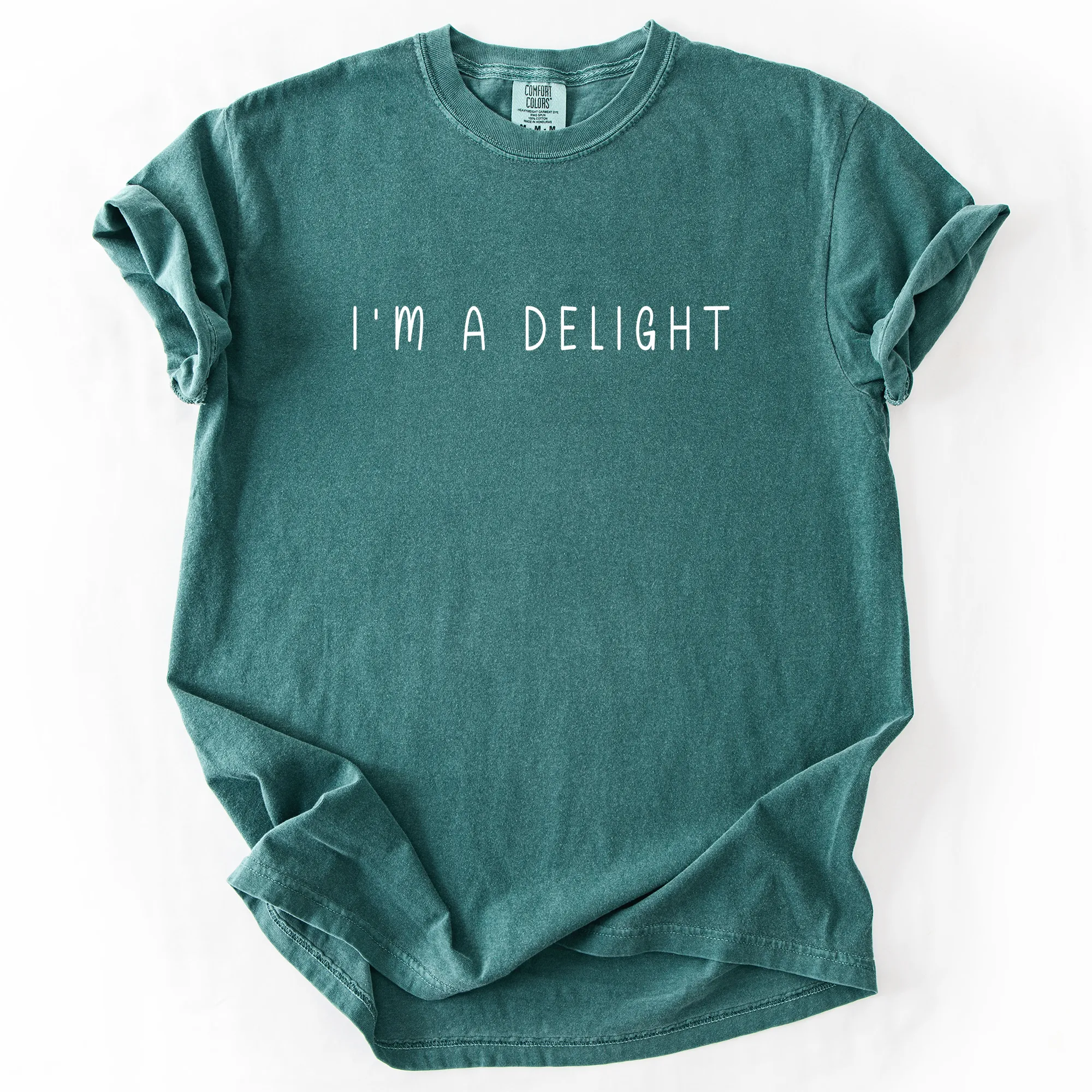 I'm A Delight, Sassy, Sarcastic, Minimalist, Funny, Comfort Colors T-Shirt sold by Refinery Number One product image thumbnail 2