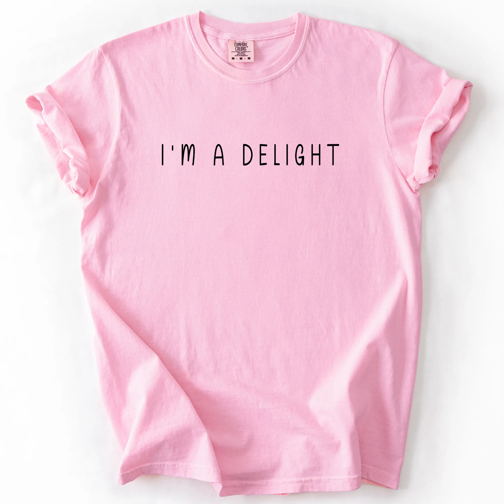 I'm A Delight, Sassy, Sarcastic, Minimalist, Funny, Comfort Colors T-Shirt sold by Refinery Number One product image thumbnail 3