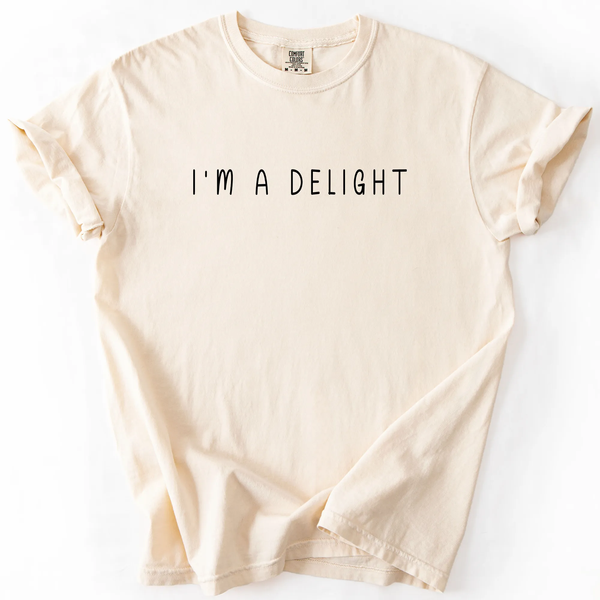 I'm A Delight, Sassy, Sarcastic, Minimalist, Funny, Comfort Colors T-Shirt sold by Refinery Number One product image thumbnail 5