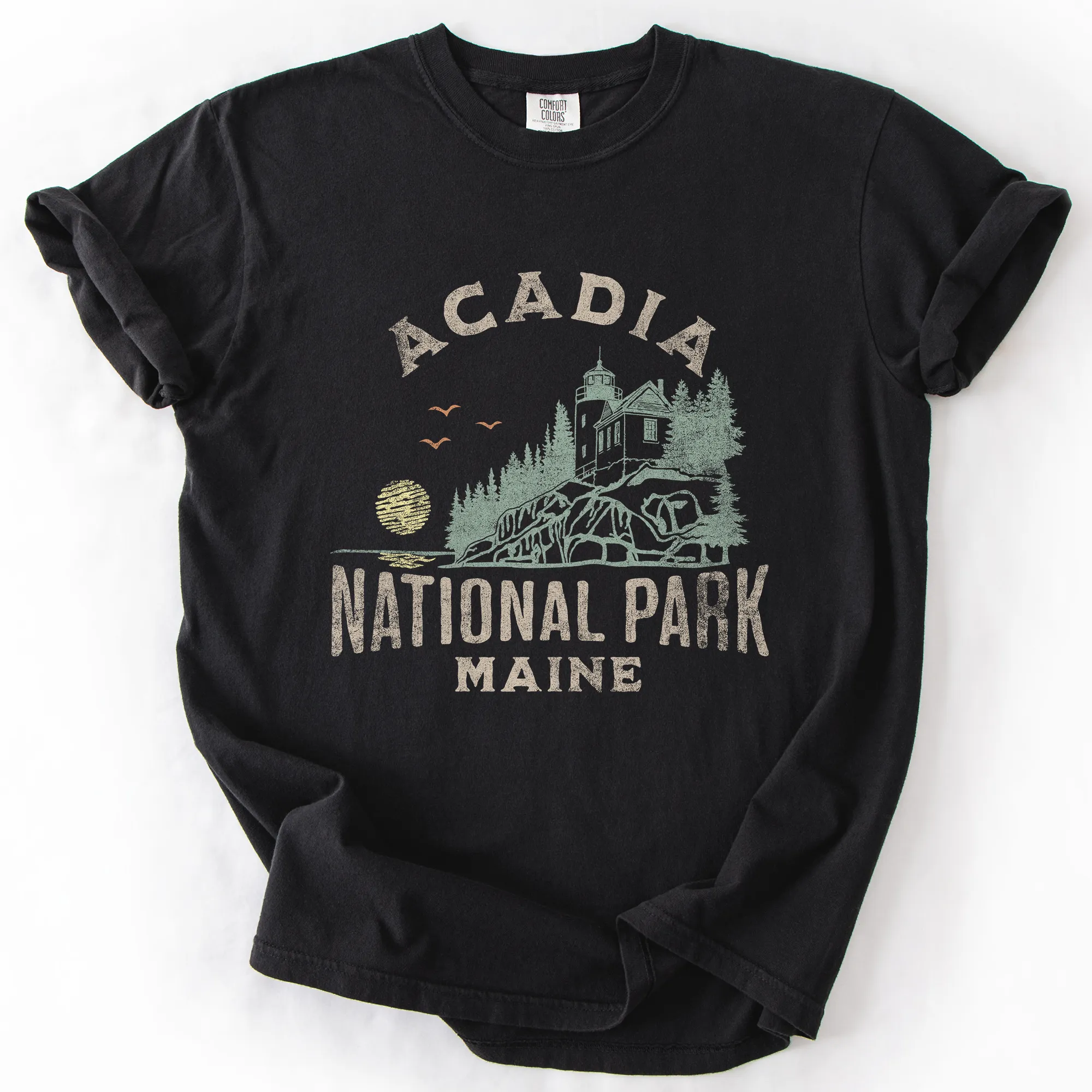 Acadia National Park Maine Nature Outdoors Camping Hiking Scenic Comfort Colors Tee sold by Refinery Number One product image thumbnail 3