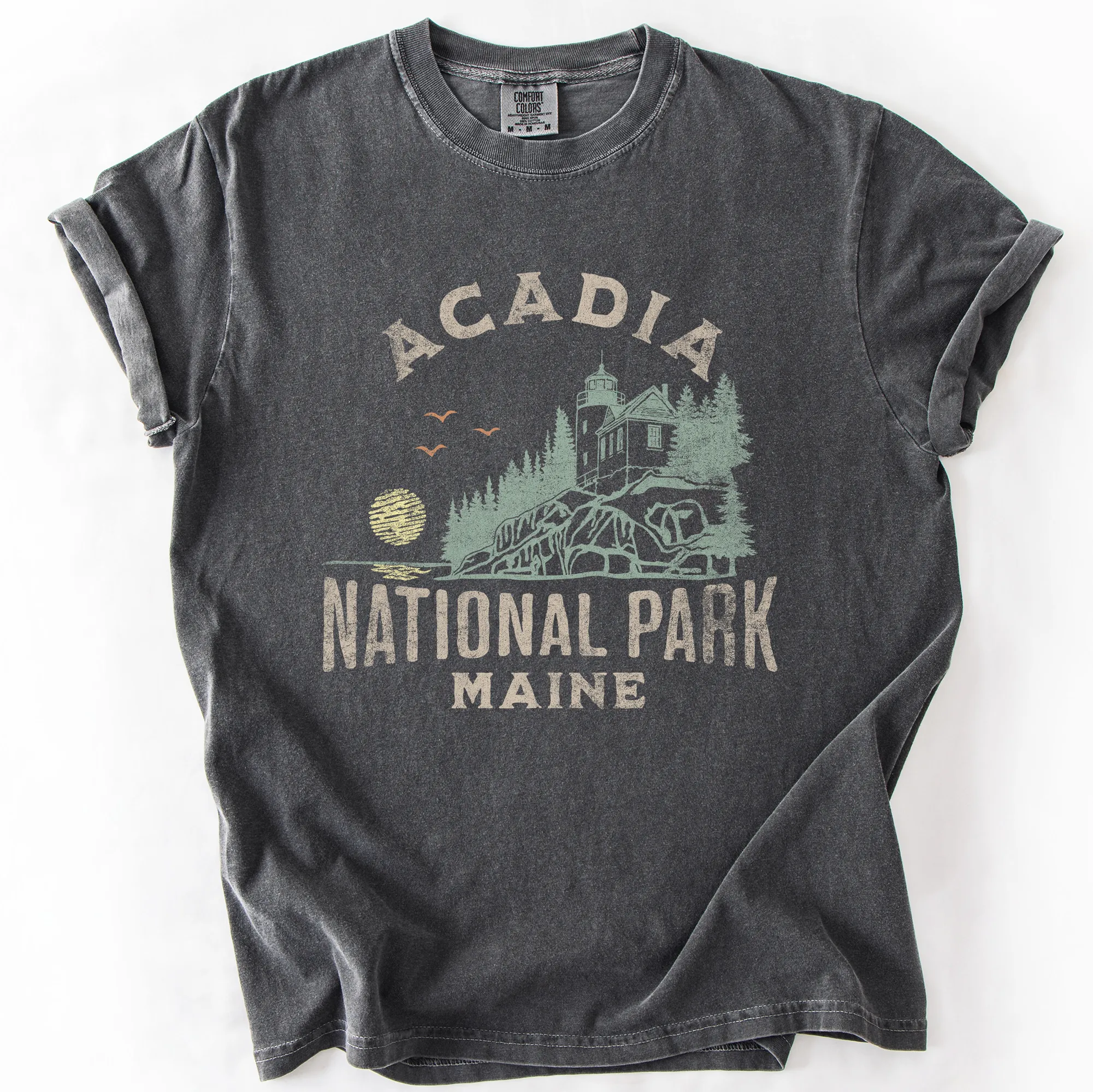 Acadia National Park Maine Nature Outdoors Camping Hiking Scenic Comfort Colors Tee sold by Refinery Number One
