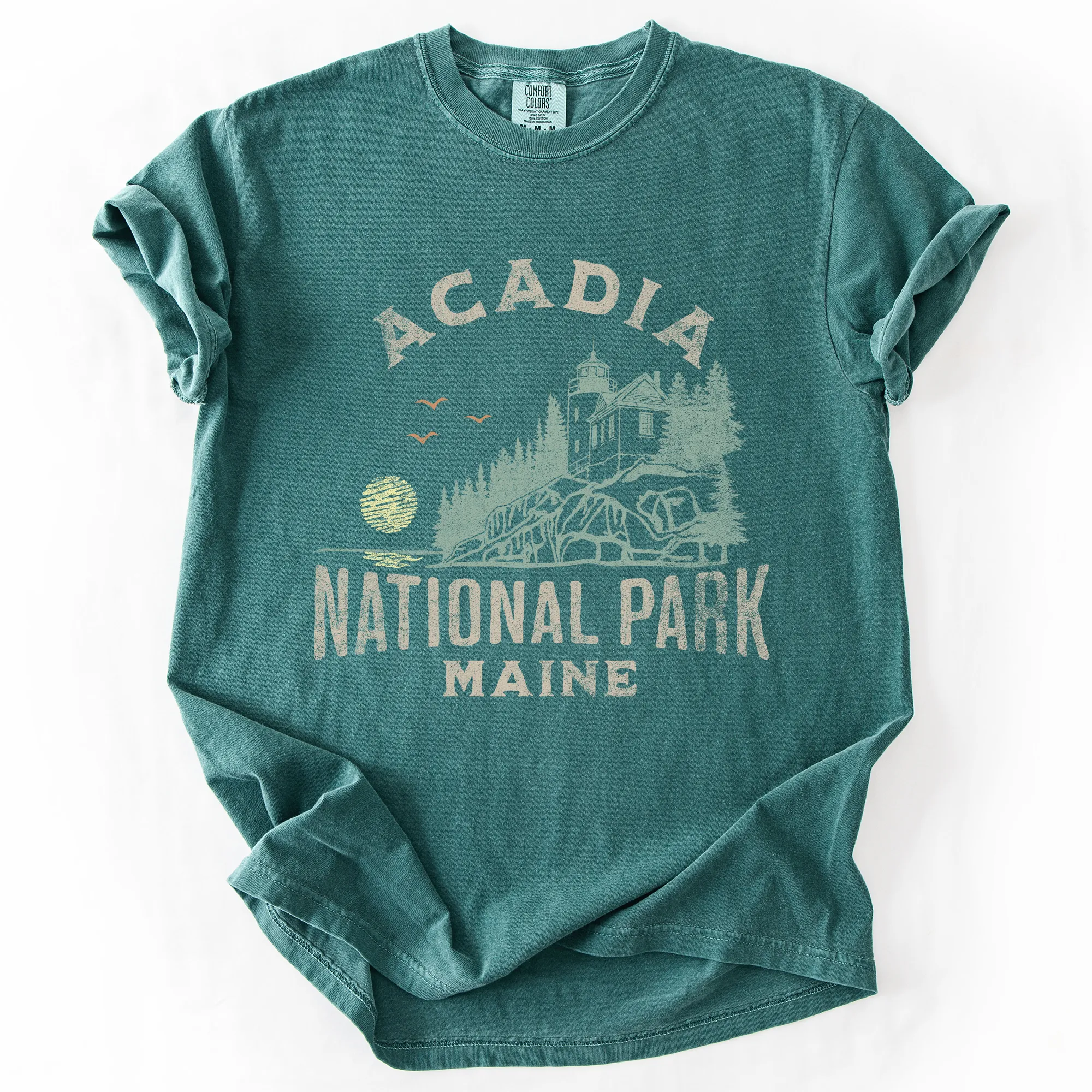 Acadia National Park Maine Nature Outdoors Camping Hiking Scenic Comfort Colors Tee sold by Refinery Number One product image thumbnail 4