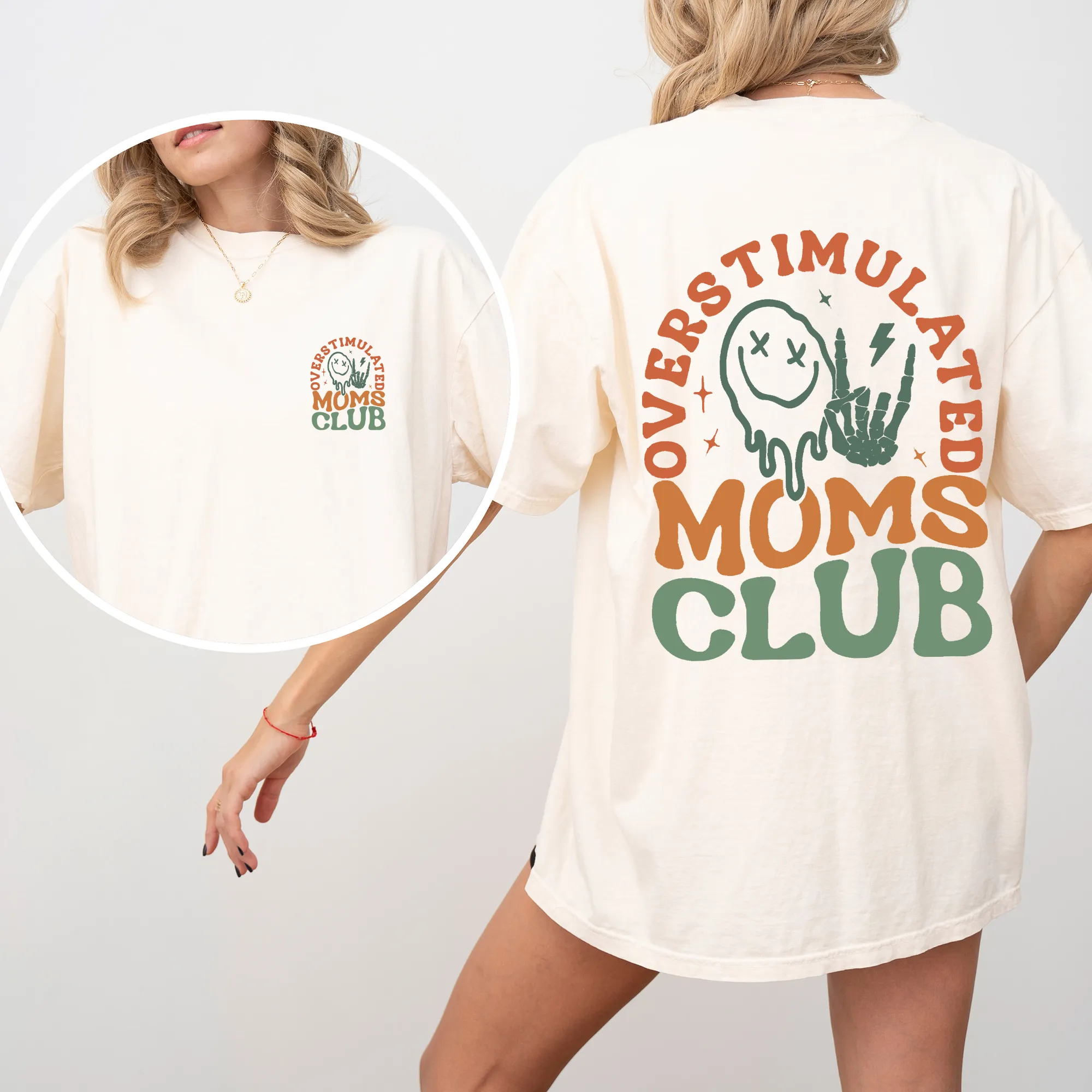 Overstimulated Mom's Club, Trend, Mama, Mother, Funny Mom, Comfort Colors T-Shirt sold by Refinery Number One