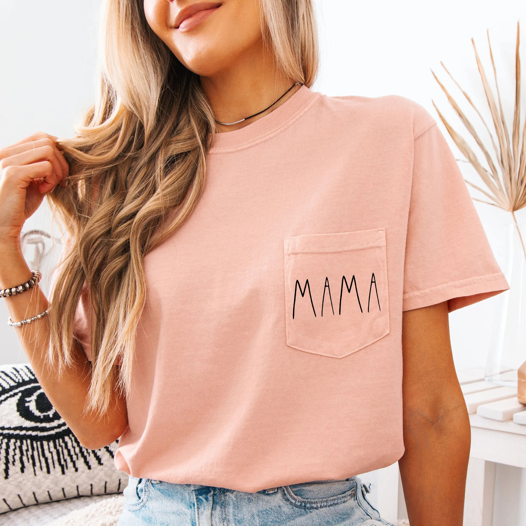 Mama, Minimalist Pocket Tee, Comfort Colors, Mother's Day, Comfort Colors Tshirt sold by Refinery Number One product image thumbnail 4